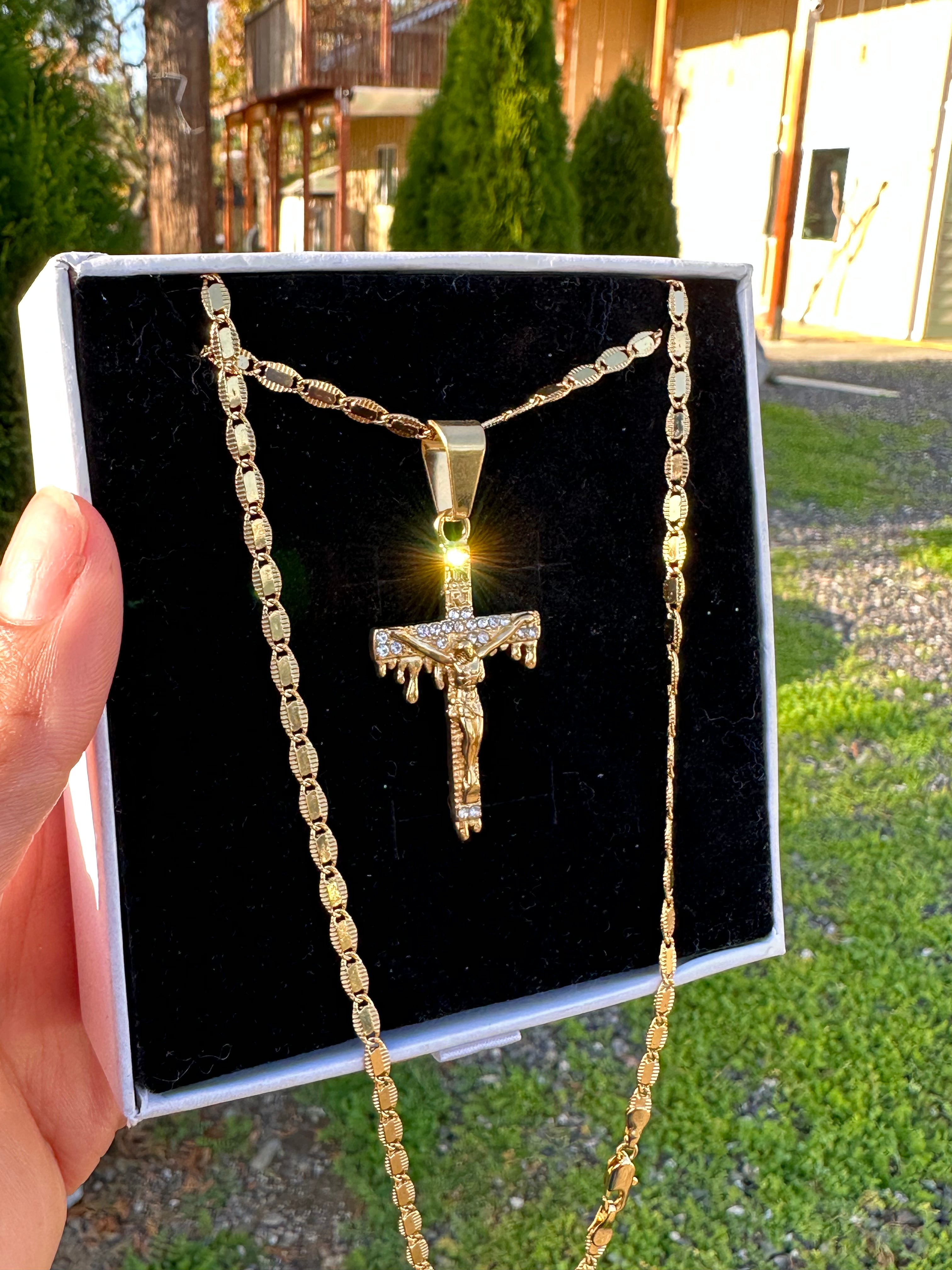 Faith in Motion Cross Necklace