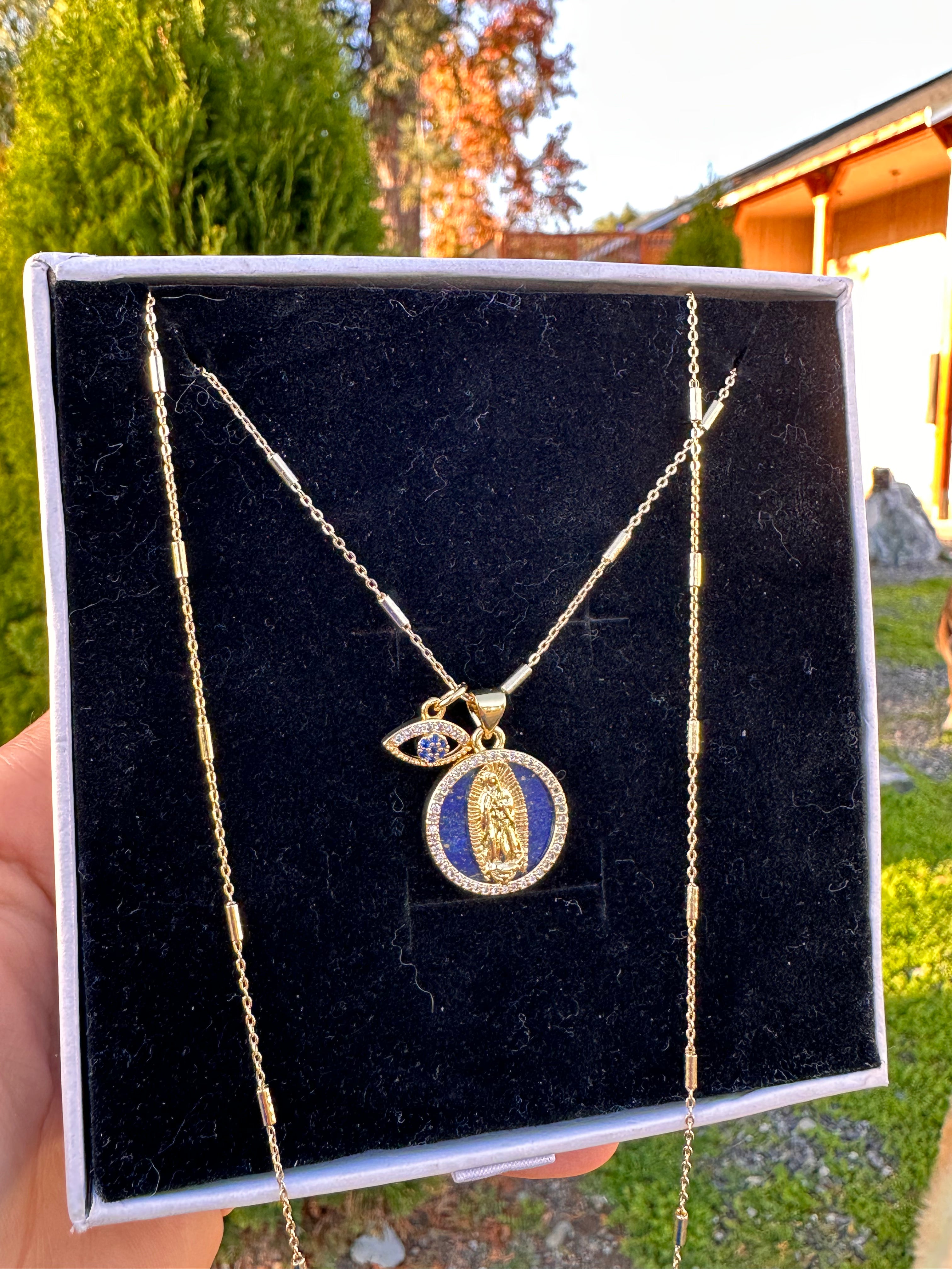 Navy Blessed Protection Necklace