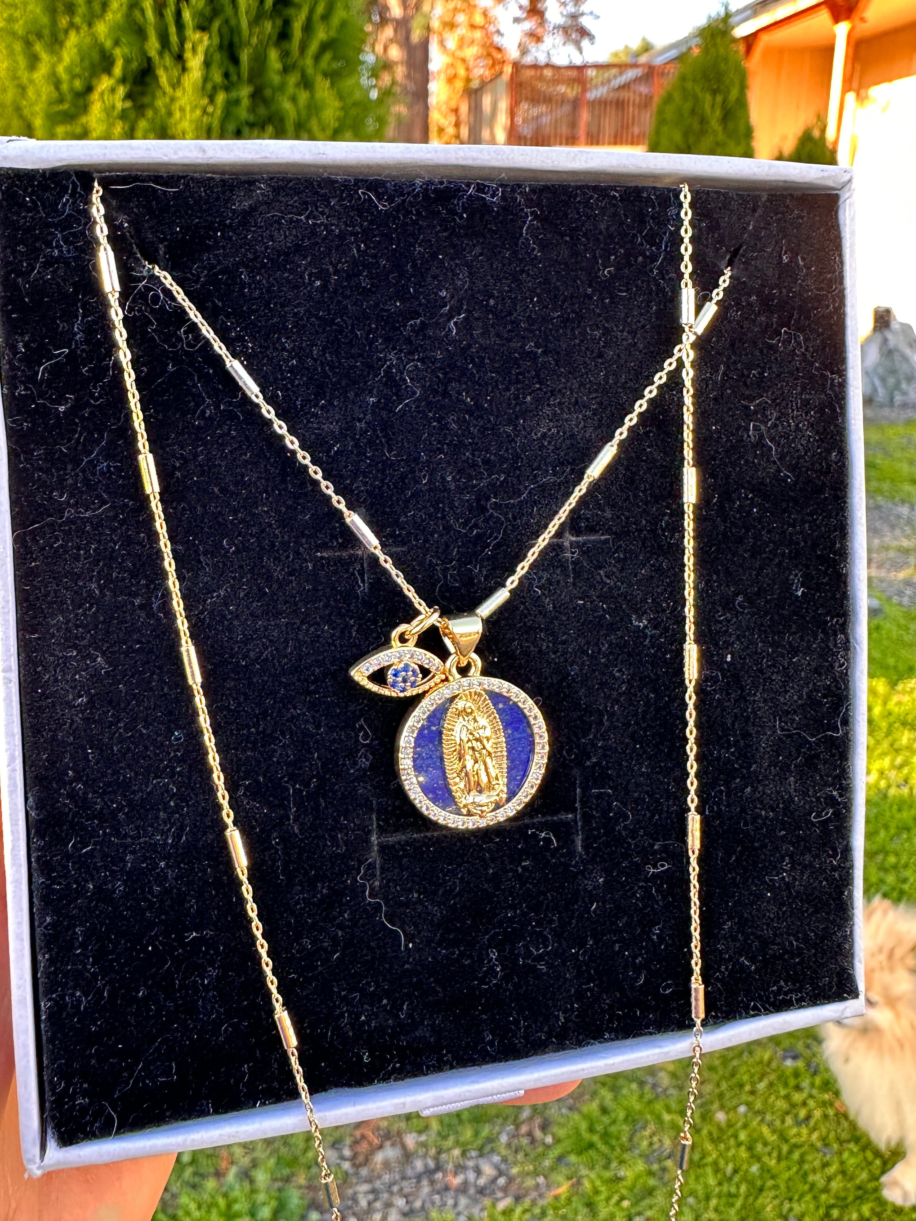 Navy Blessed Protection Necklace