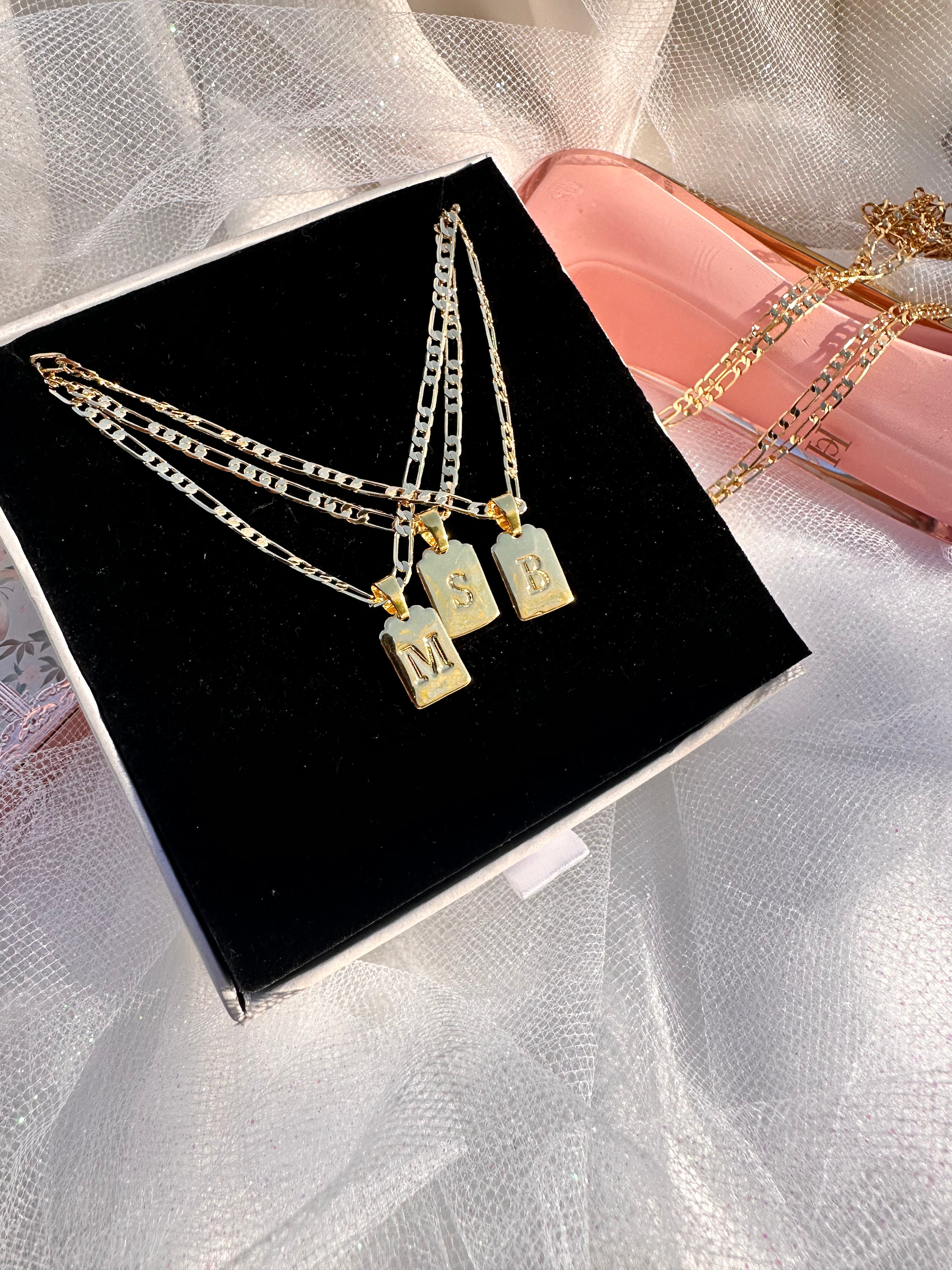 Simply Initial Figaro Necklace