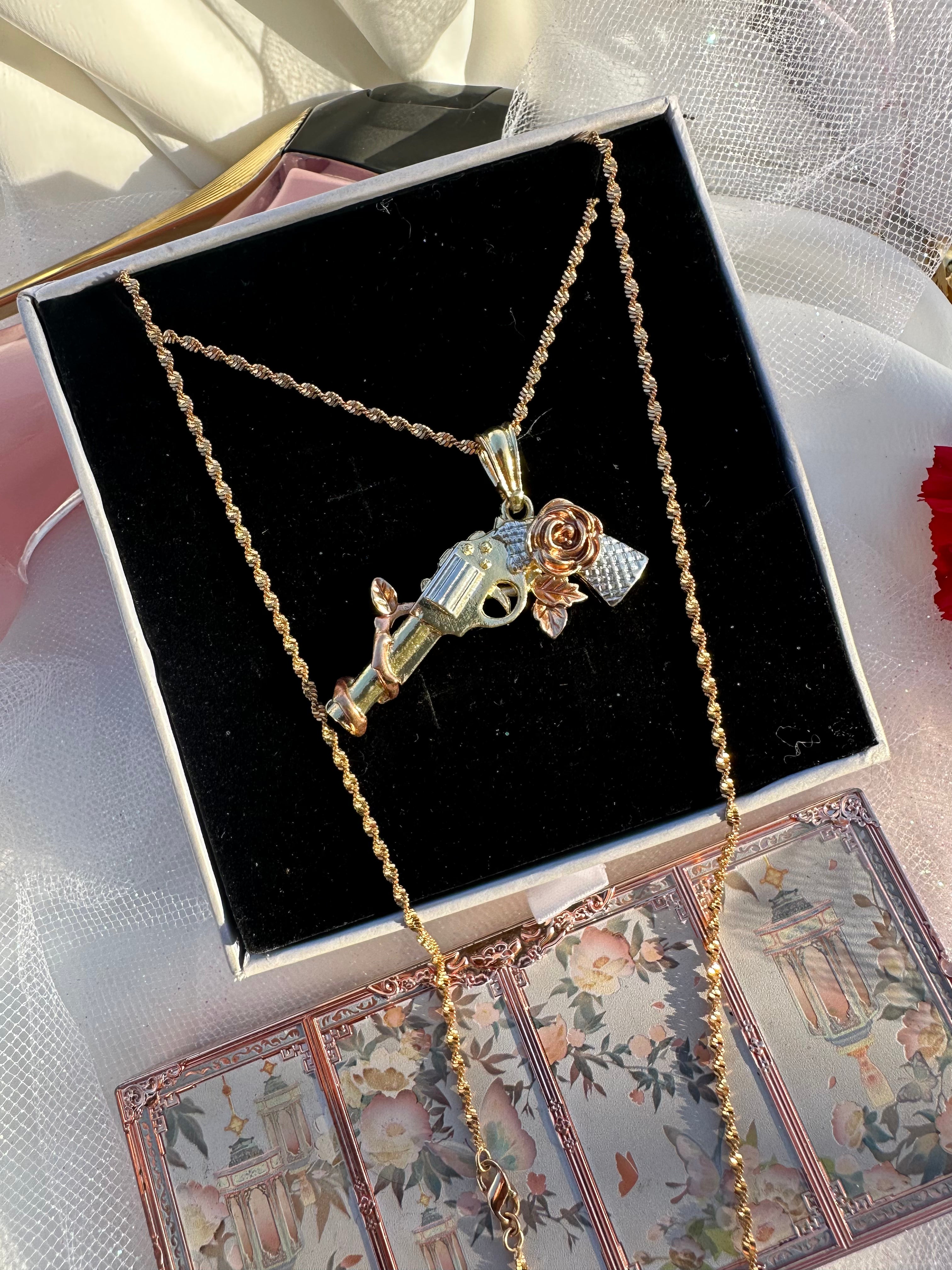 Rose & Revolver Pendant