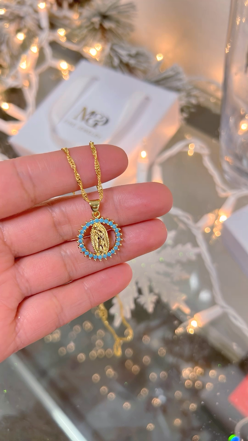 Blue Mary Necklace