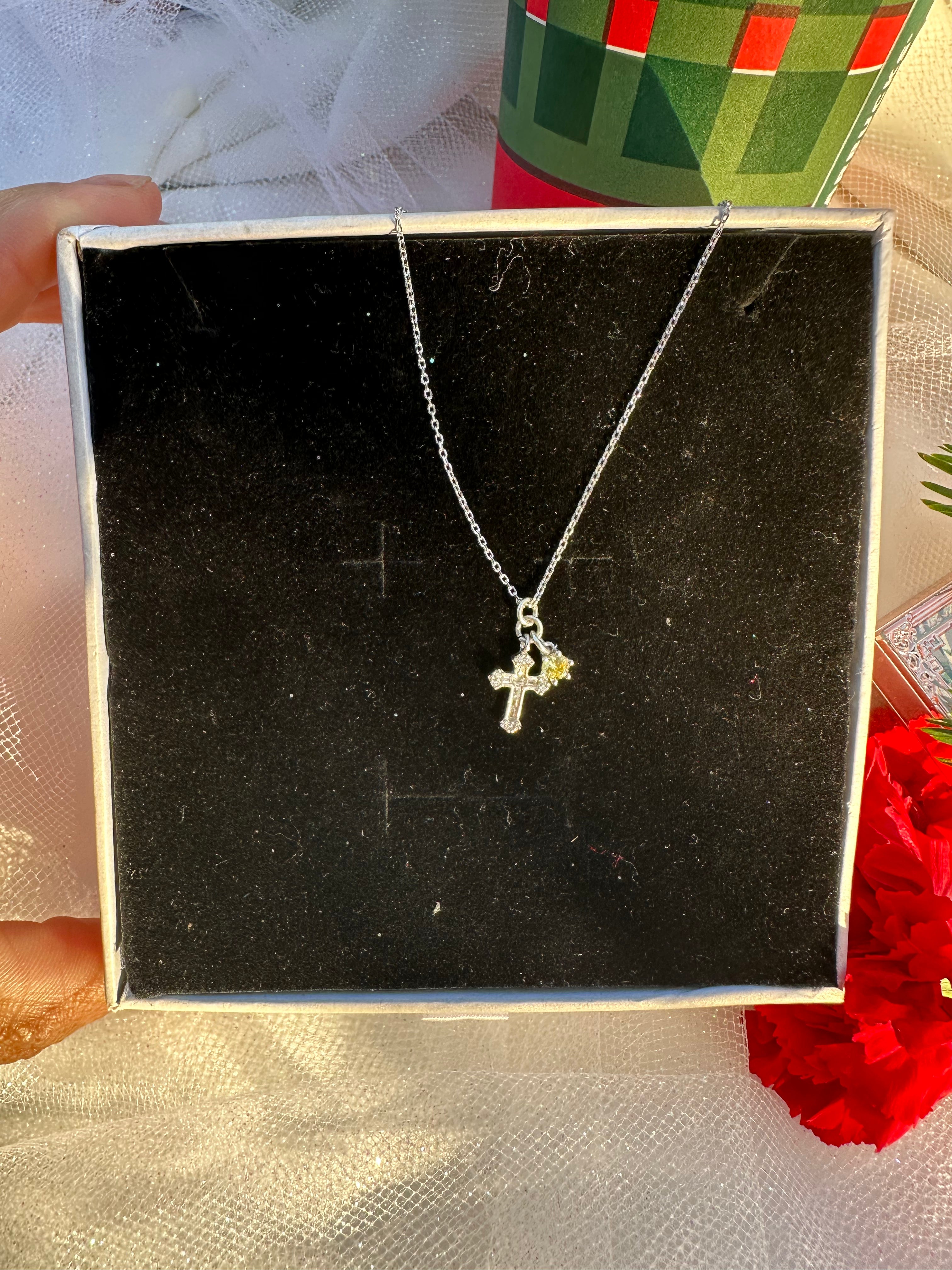 Honeylight Cross Necklace