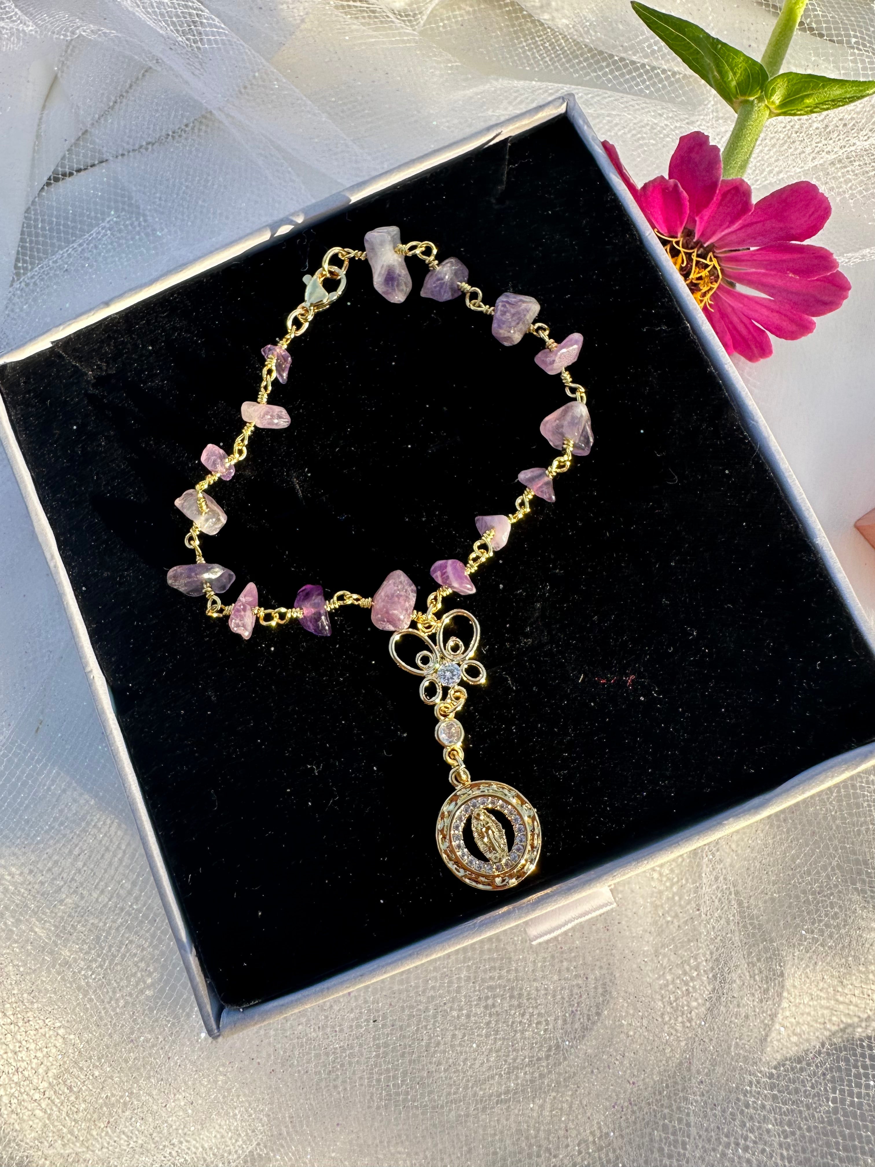 Mini Virgencita Car Rosario