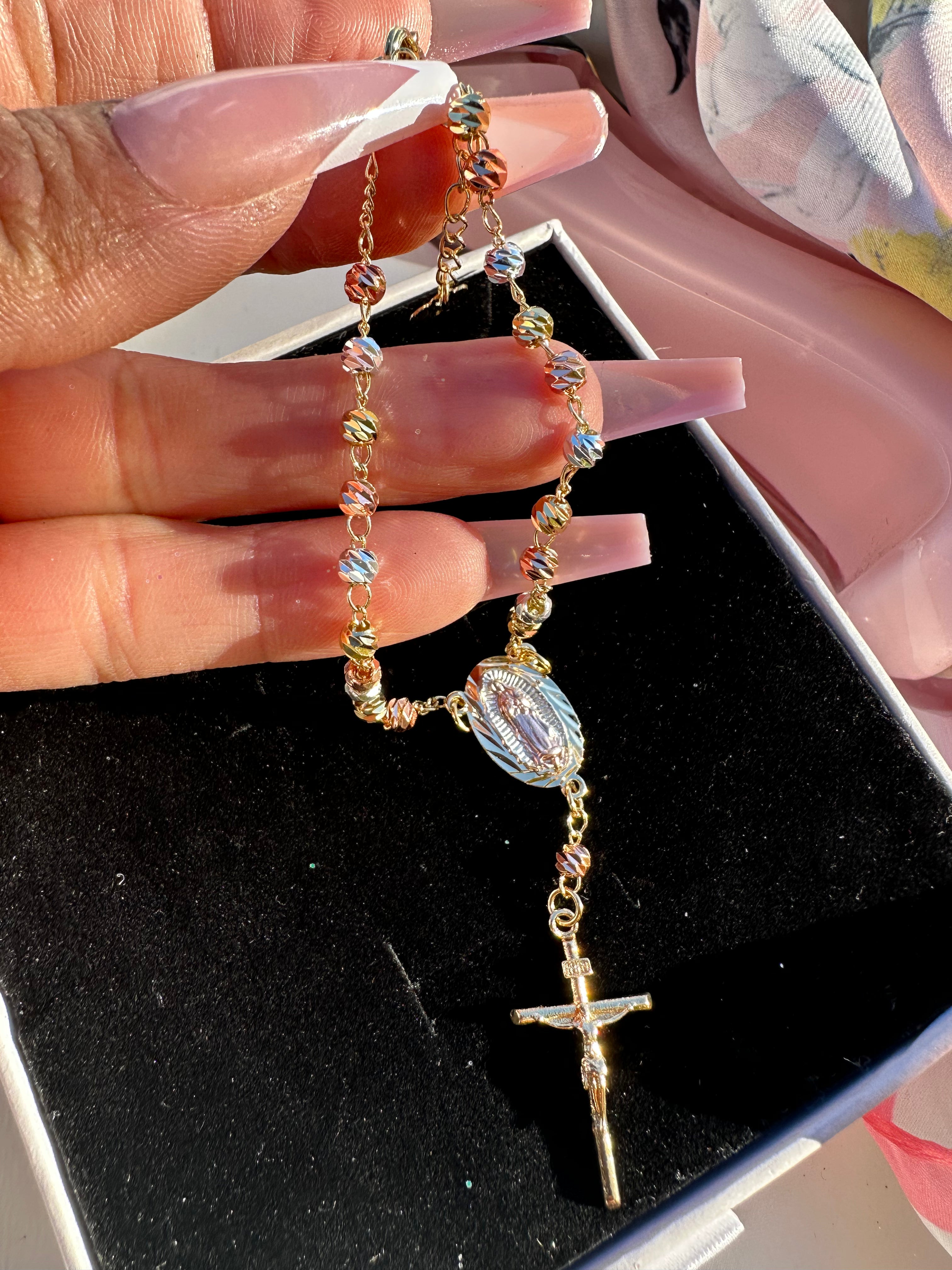 Dainty Lady of Guadalupe Rosario Bracelet