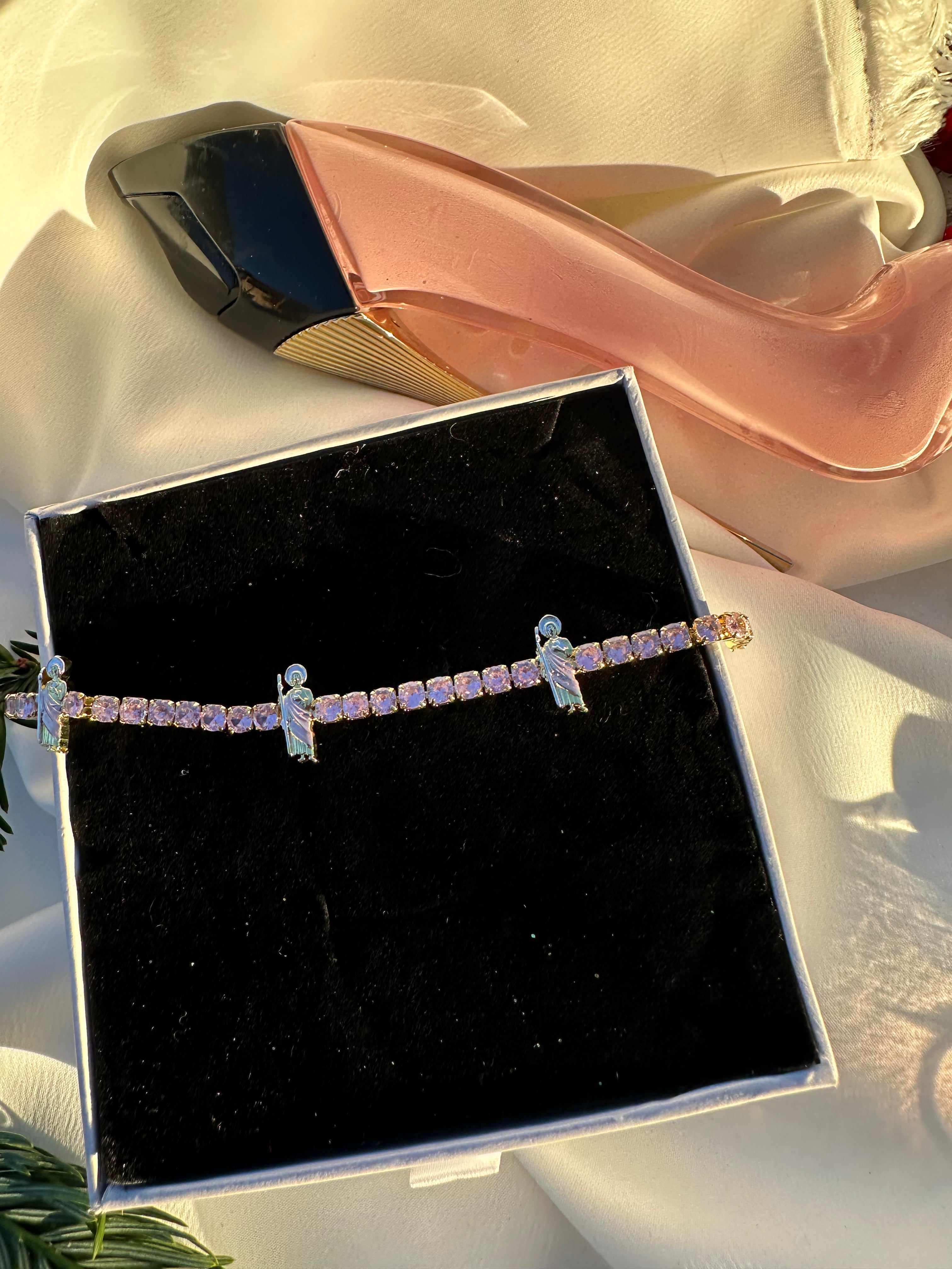 Blush Saint Jude Tennis Bracelet