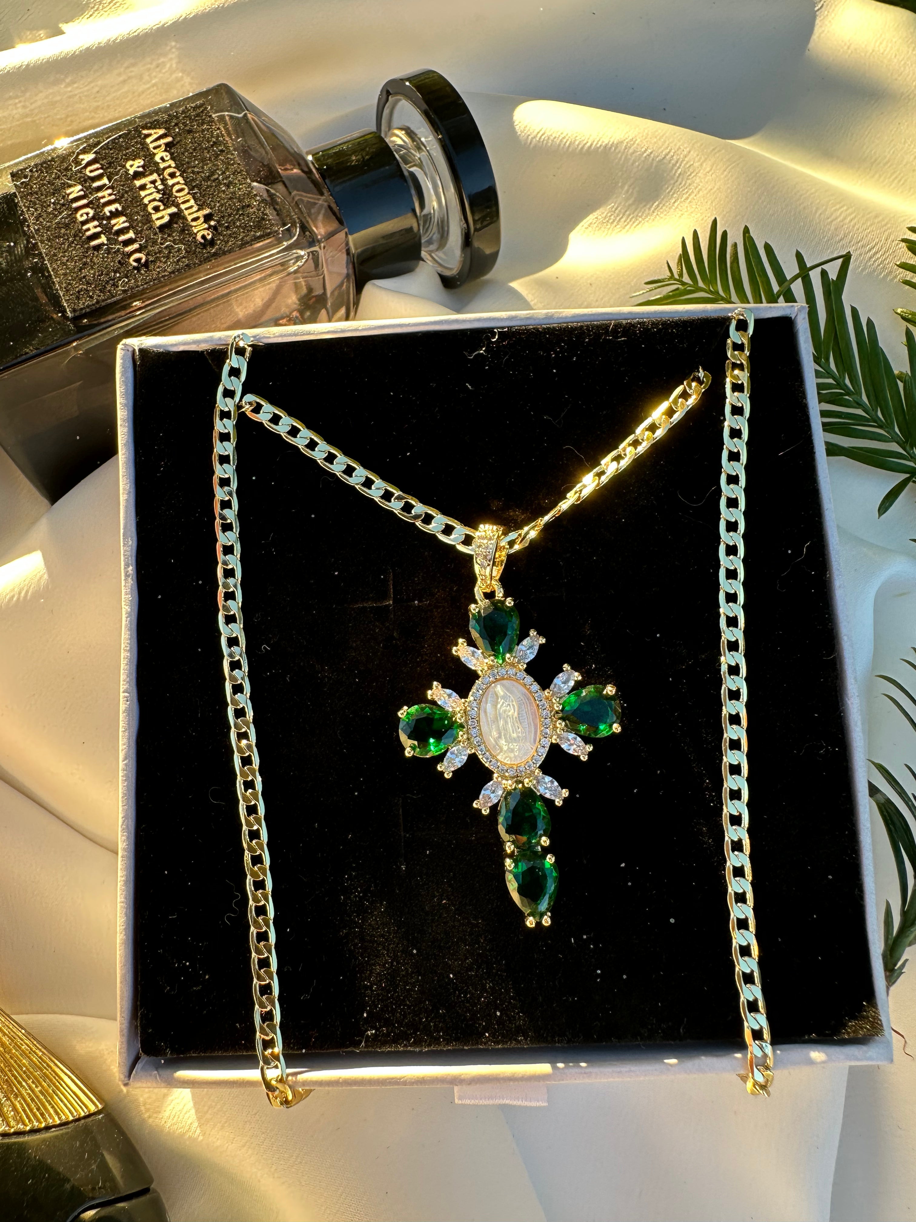Lady de Guadalupe Cross Necklace