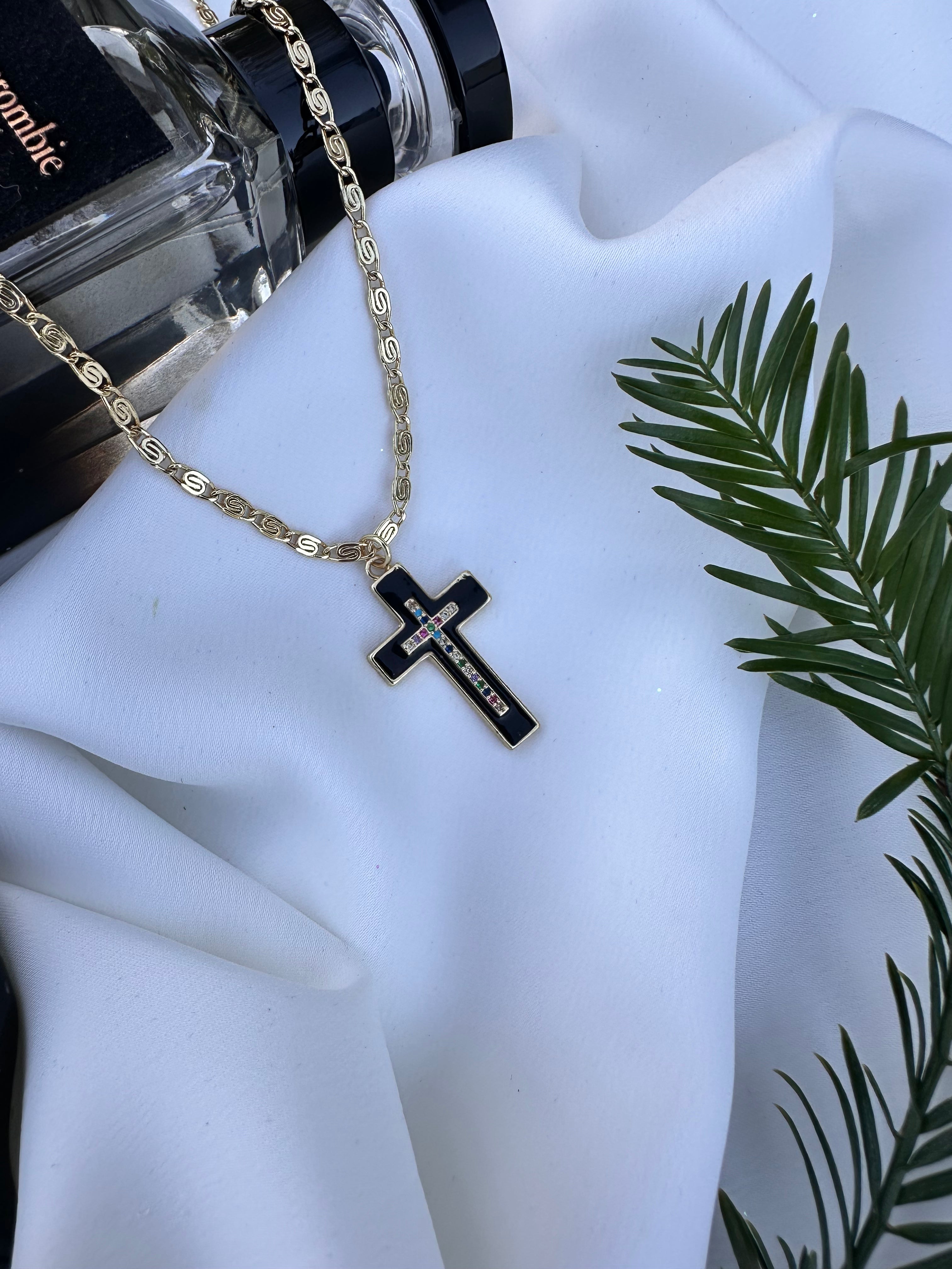 Black Cross Necklace