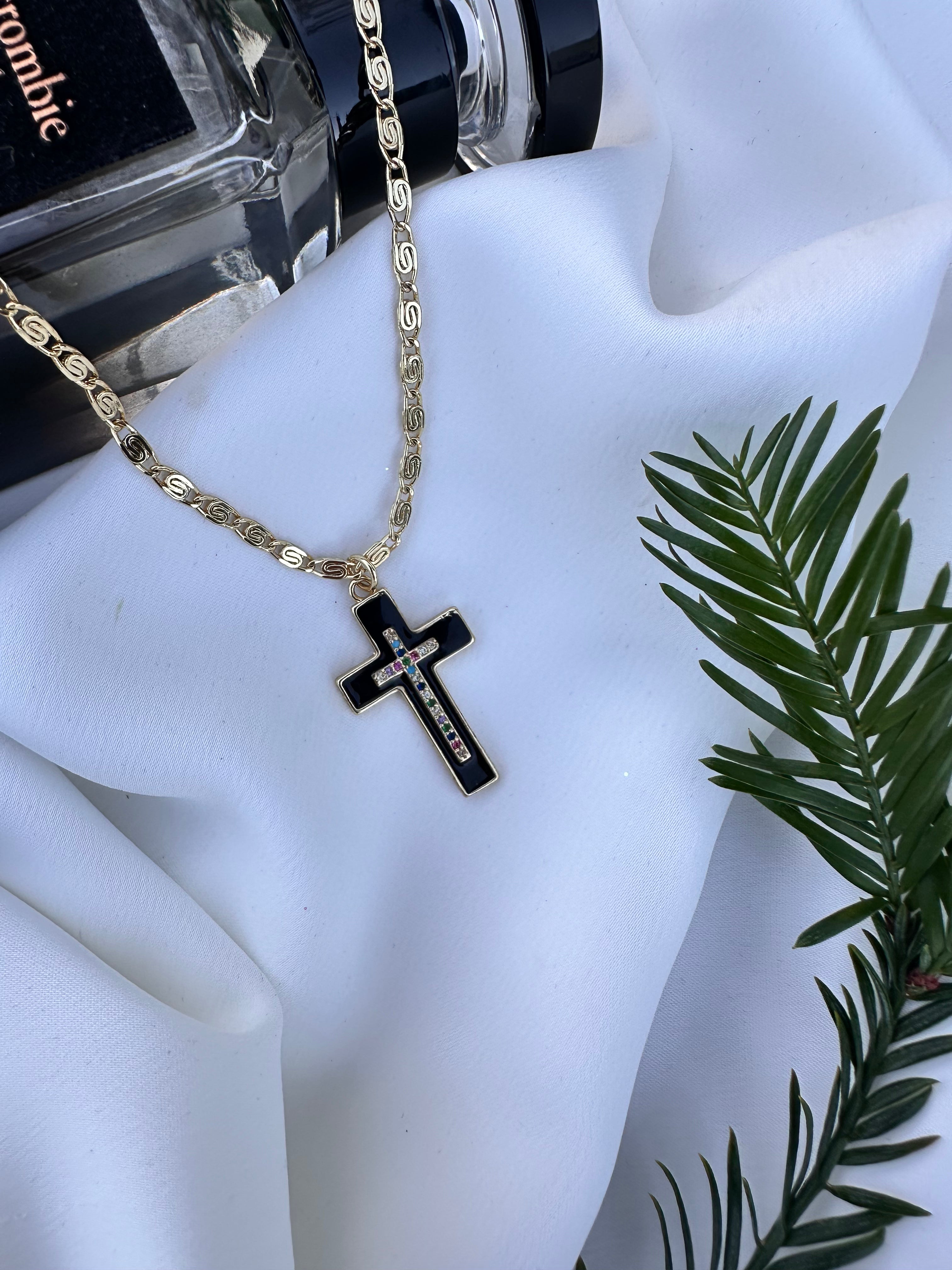 Black Cross Necklace