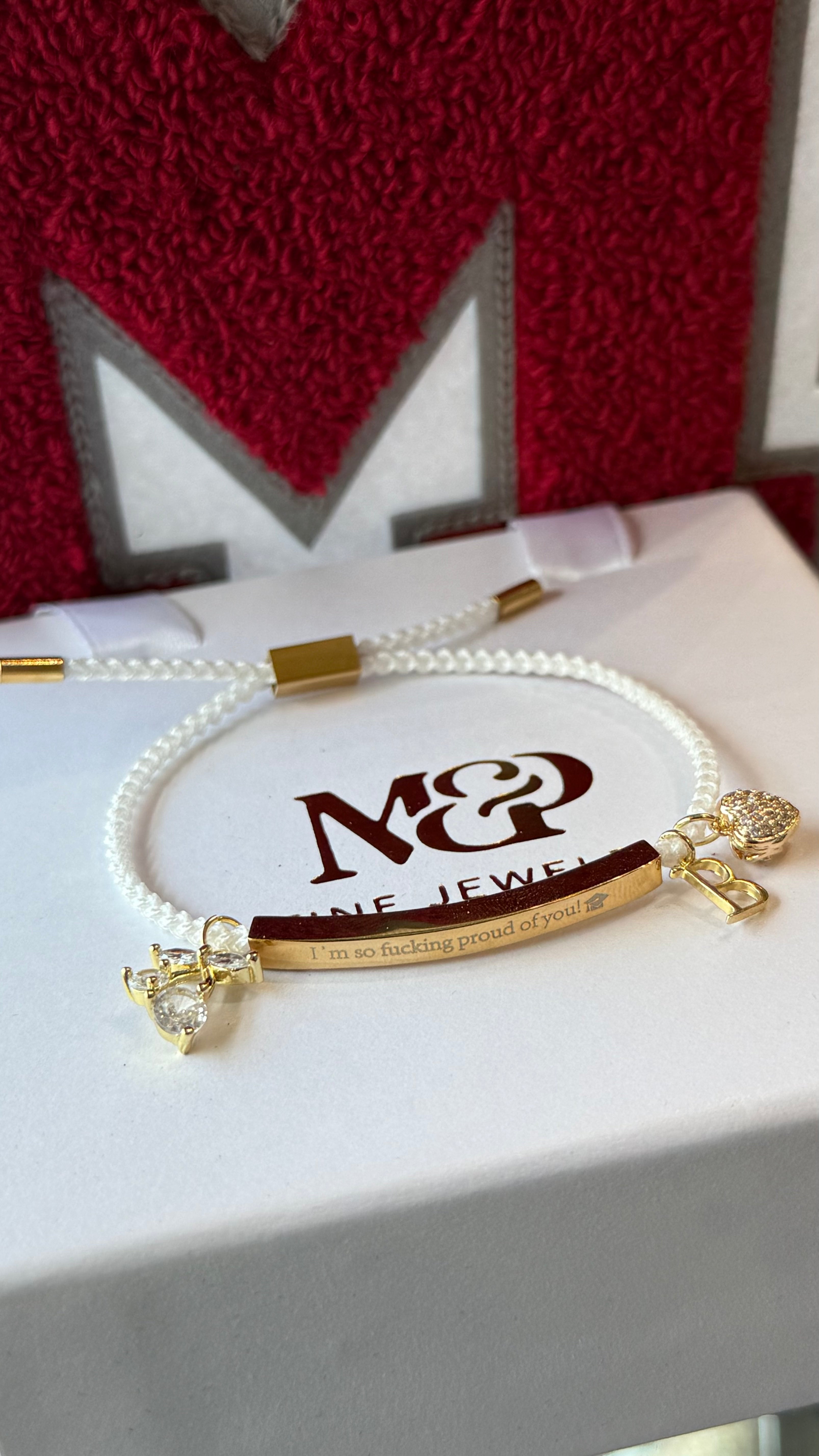 "I'm so fucking proud of you!" Graduation Bracelet