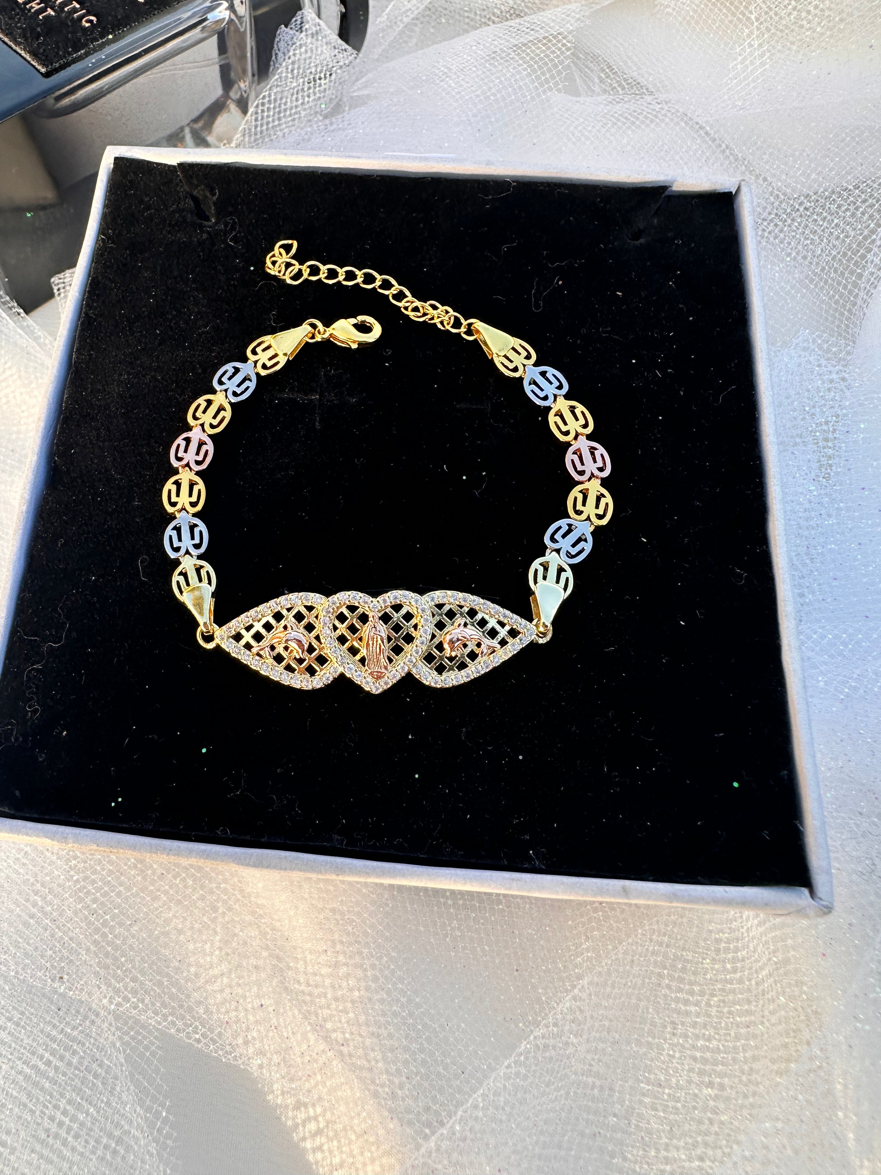 Virgin Mary Heart Bracelet