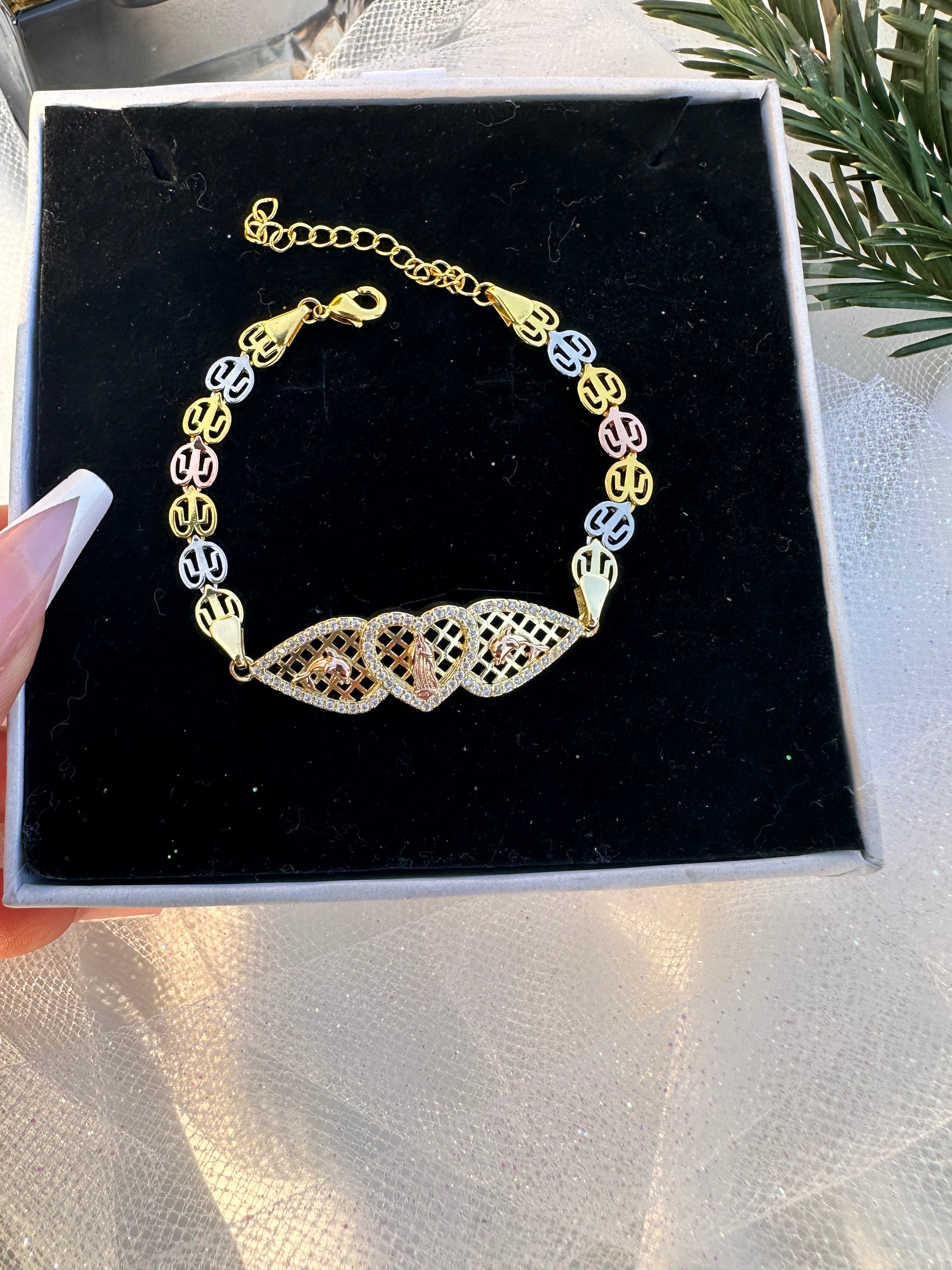 Virgin Mary Heart Bracelet