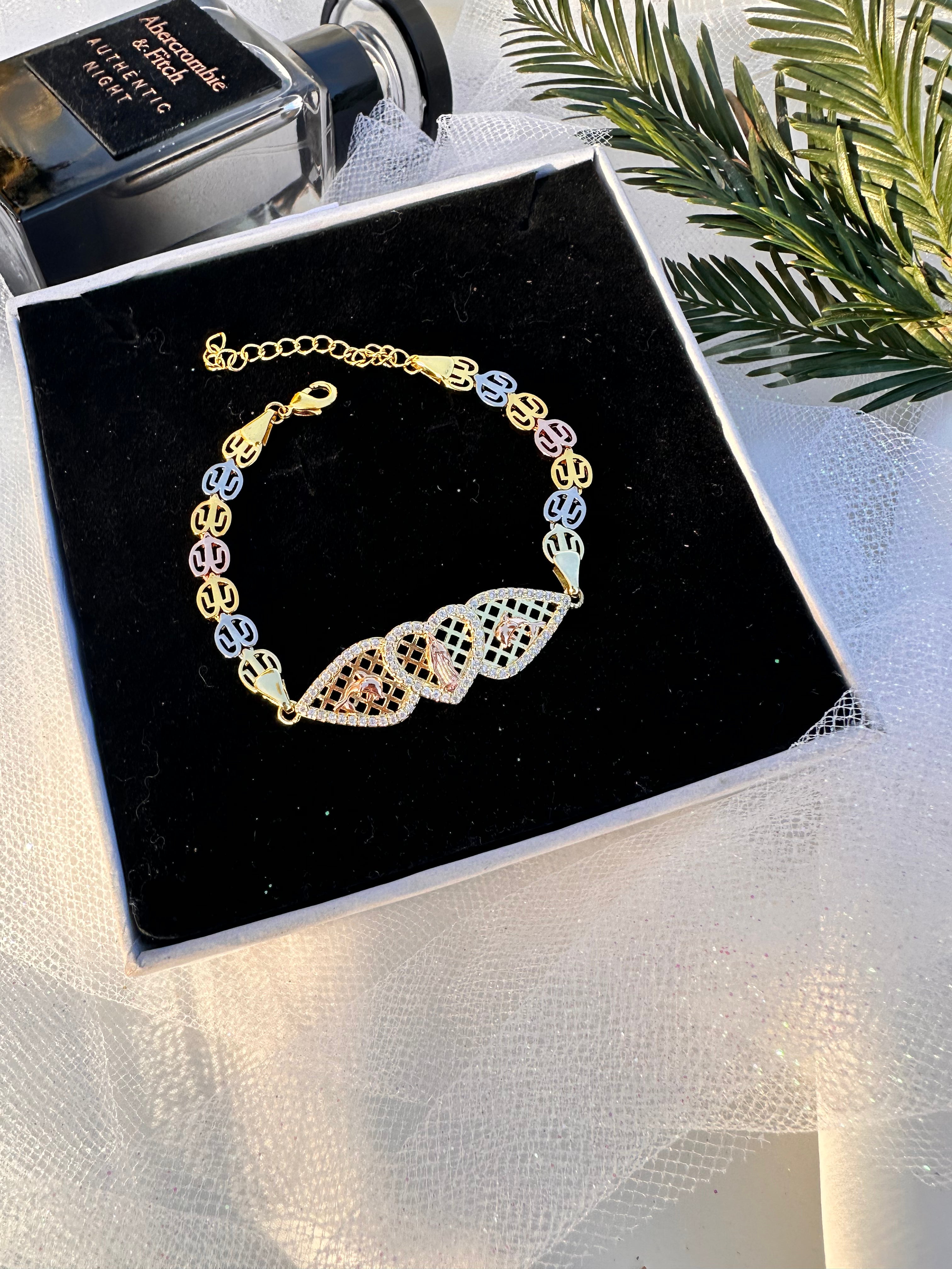 Virgin Mary Heart Bracelet