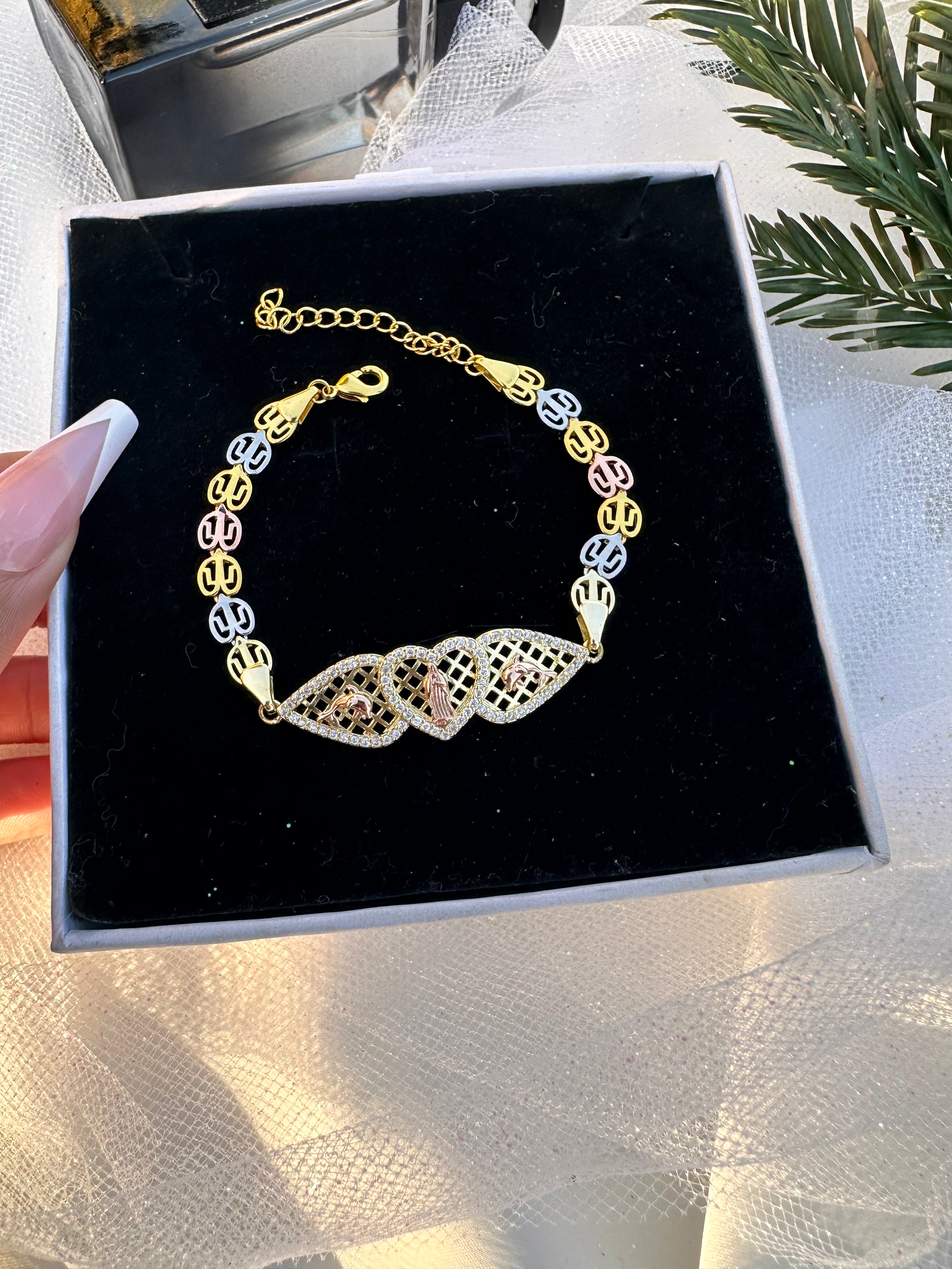 Virgin Mary Heart Bracelet