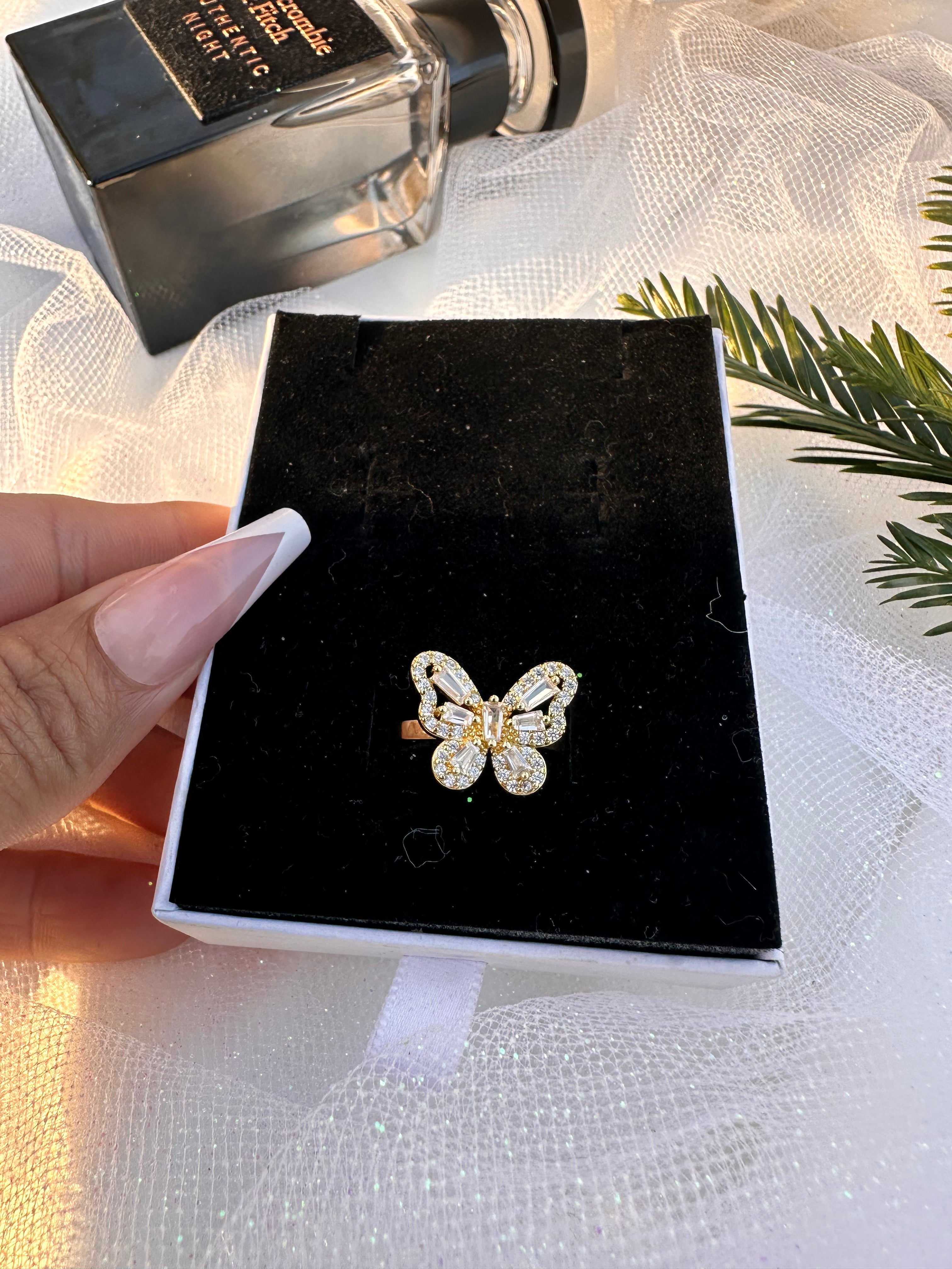 Pave Butterfly Ring
