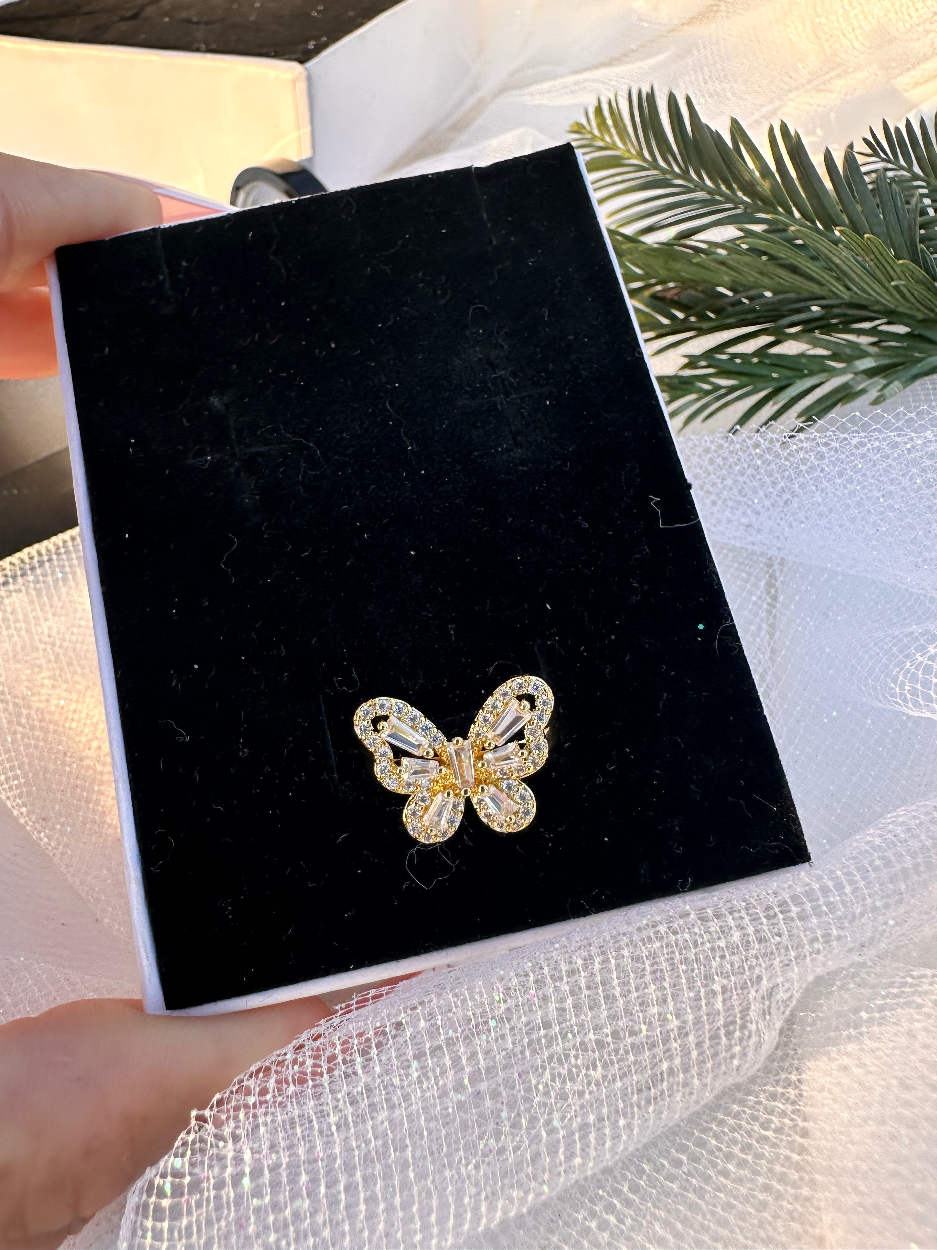 Pave Butterfly Ring