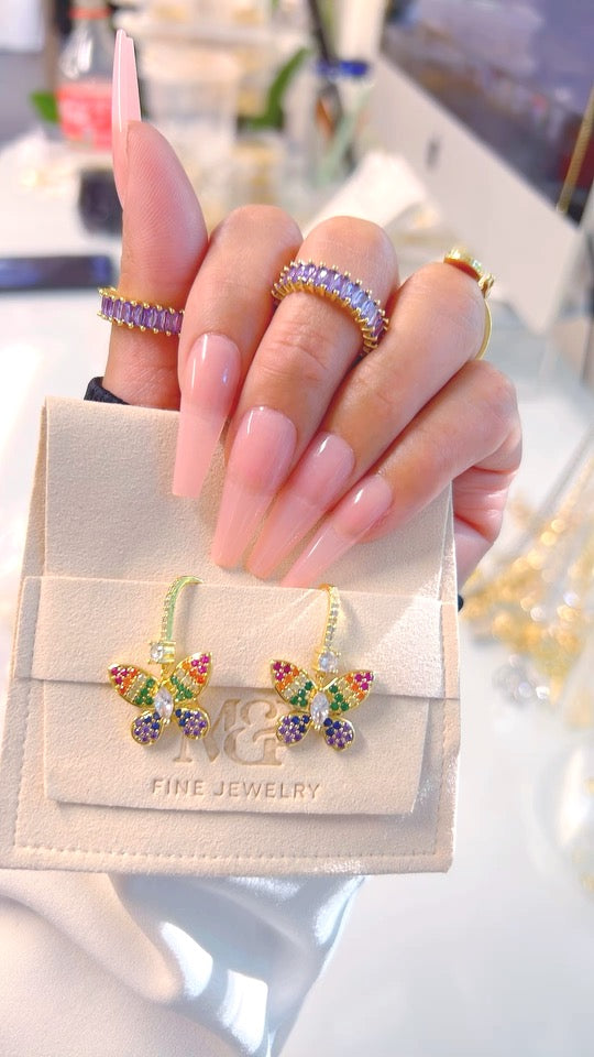Rainbow Butterfly Earrings