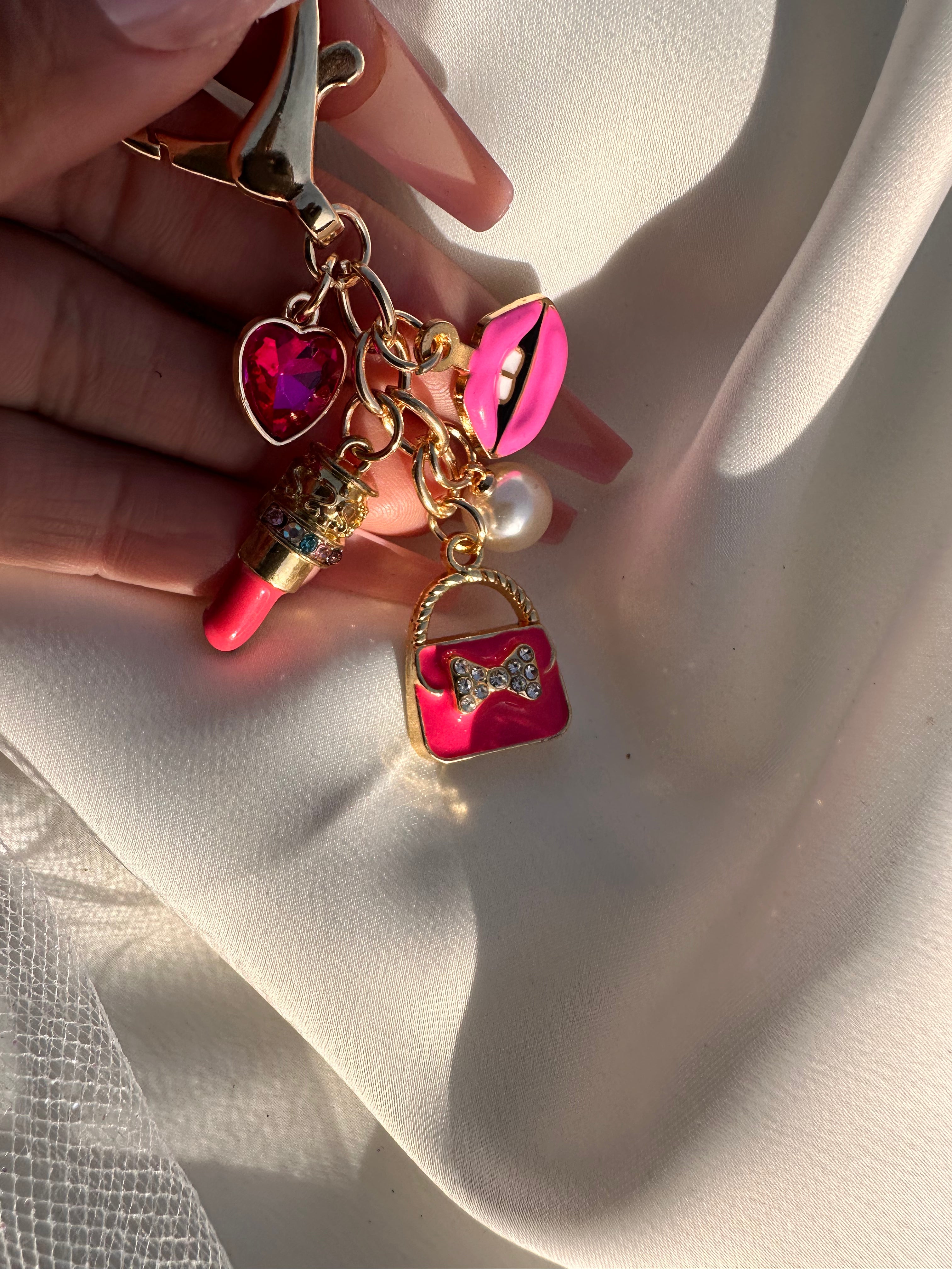 Pink Gloss Key Charm