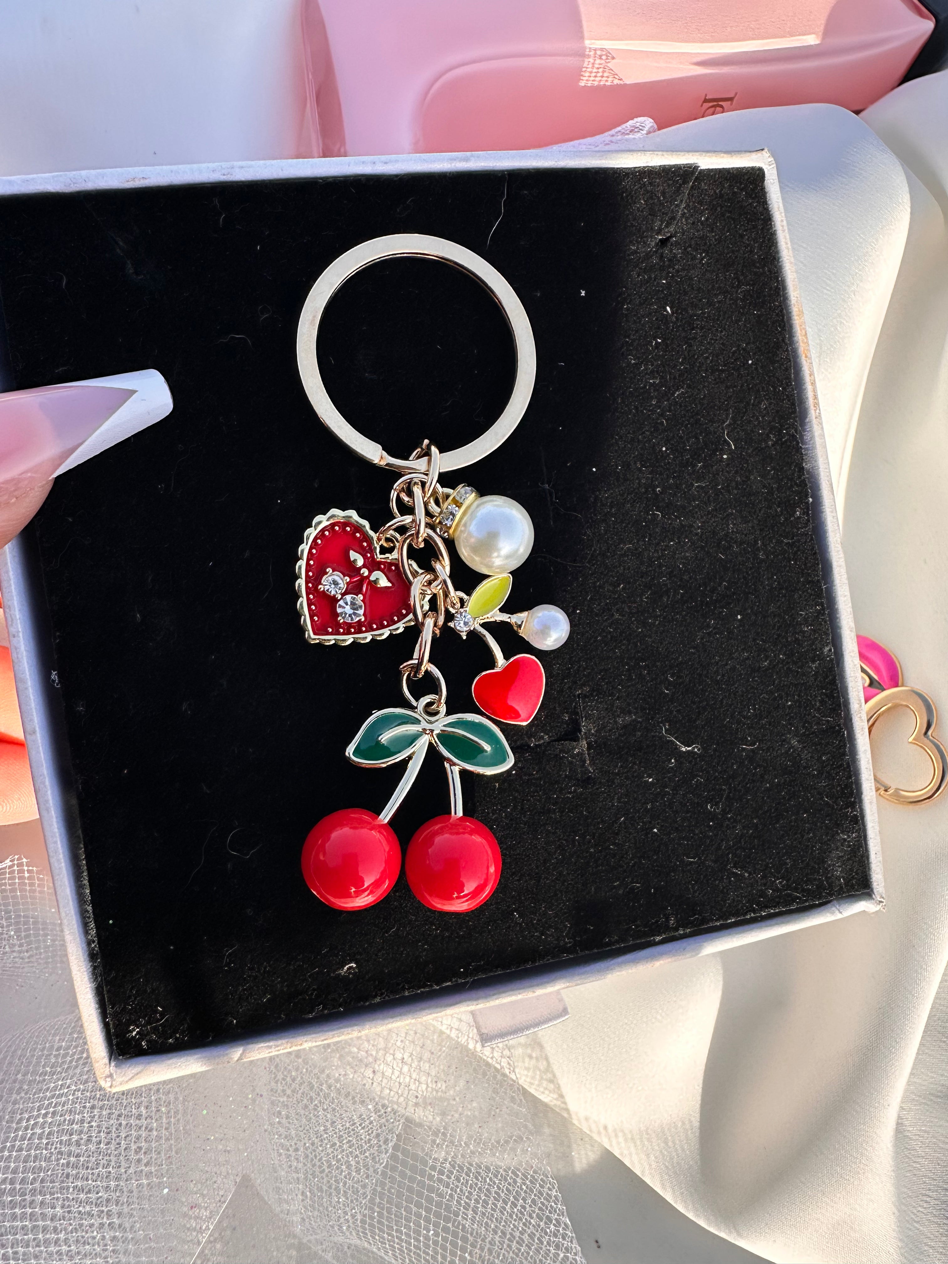 Sweet Cherry Love Keychain