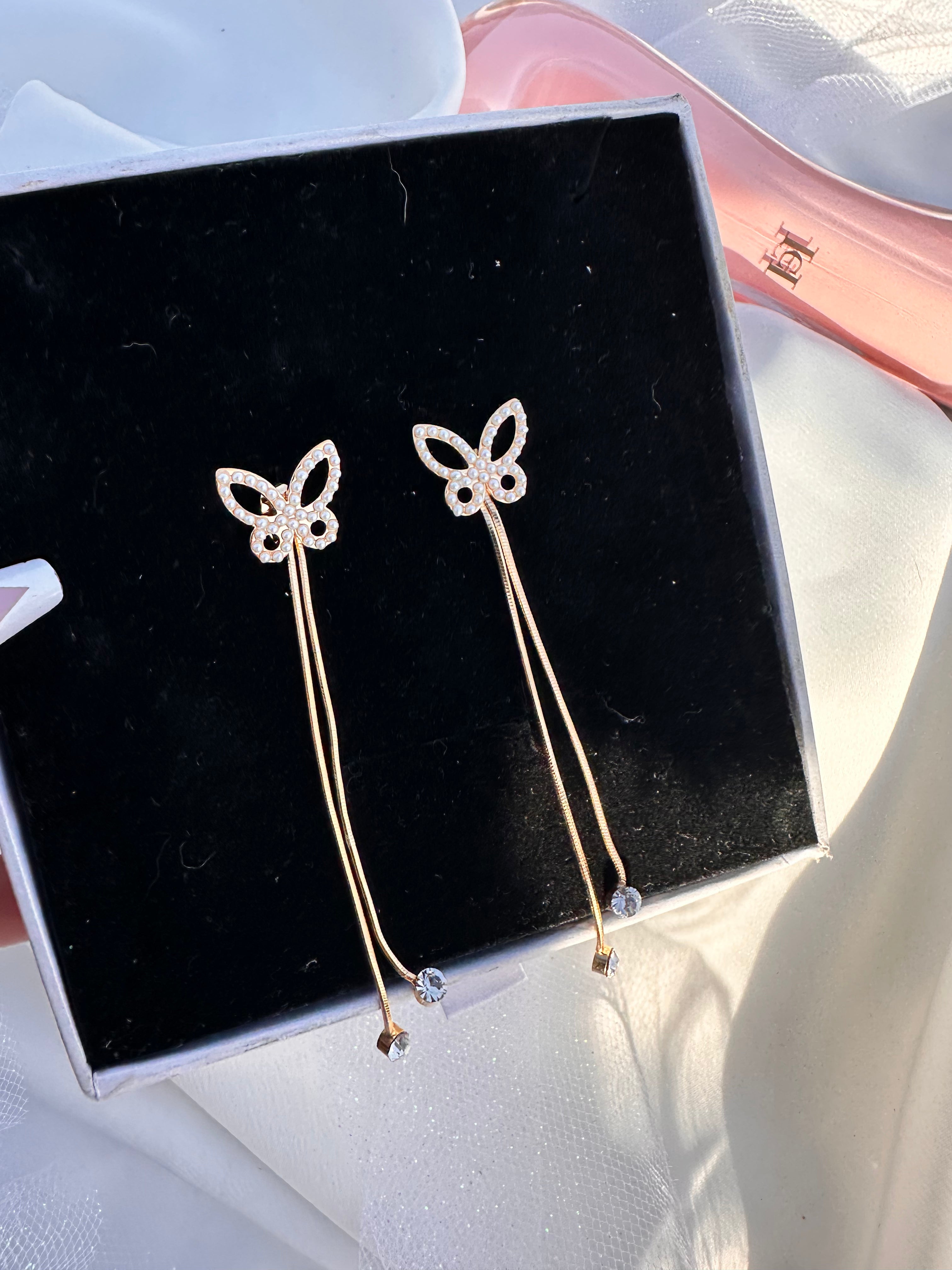 Classy Butterfly Strip Earrings