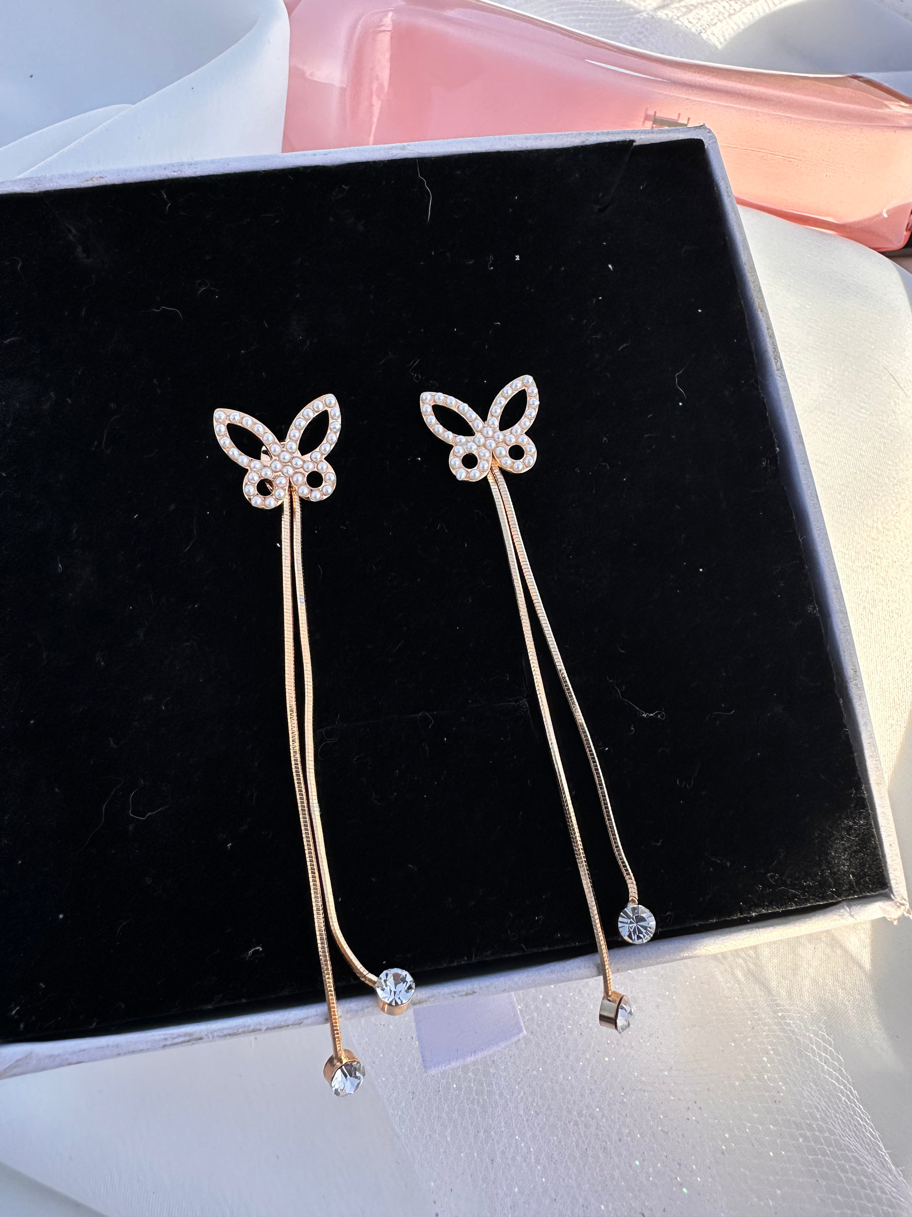 Classy Butterfly Strip Earrings