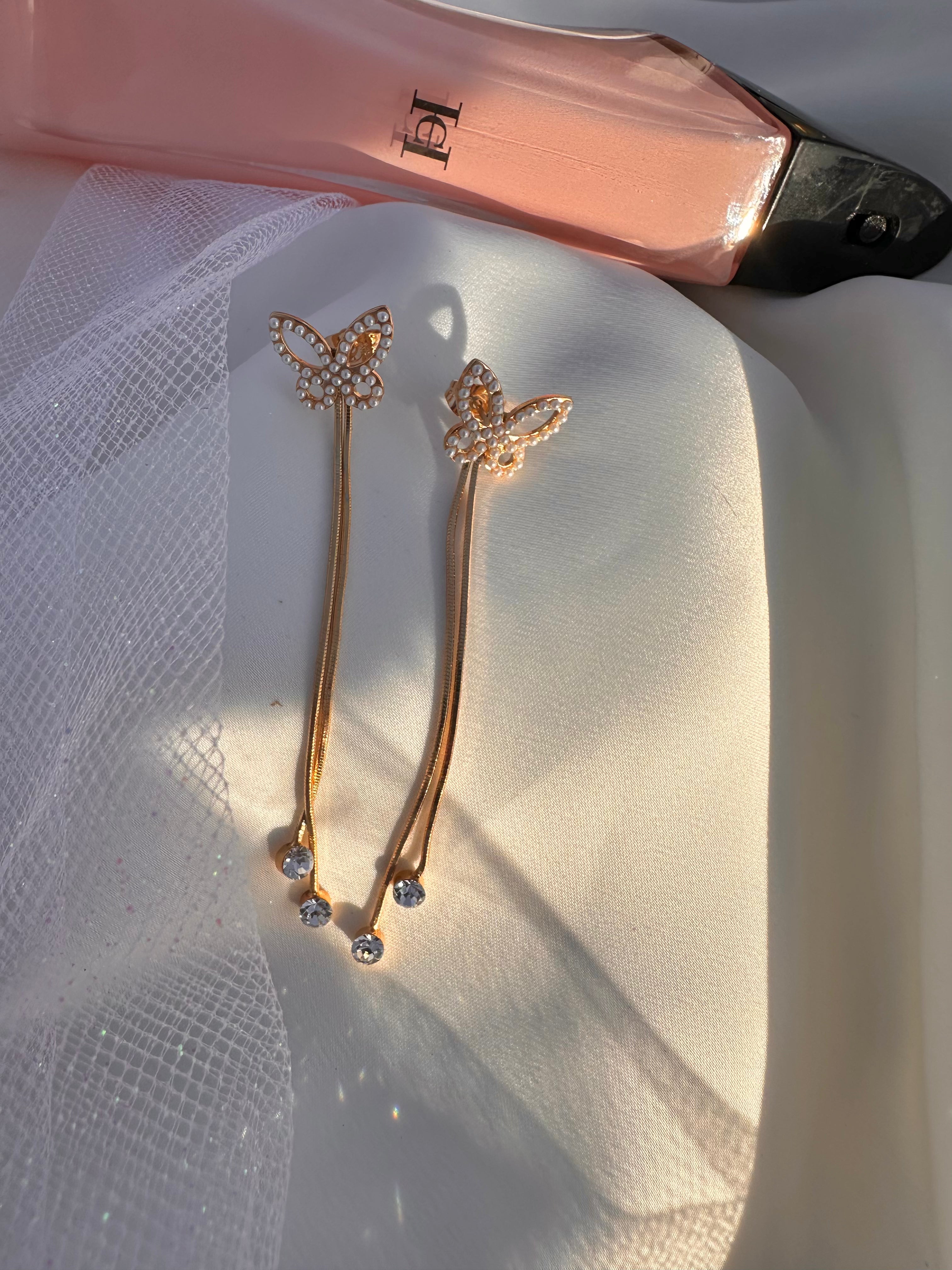 Classy Butterfly Strip Earrings