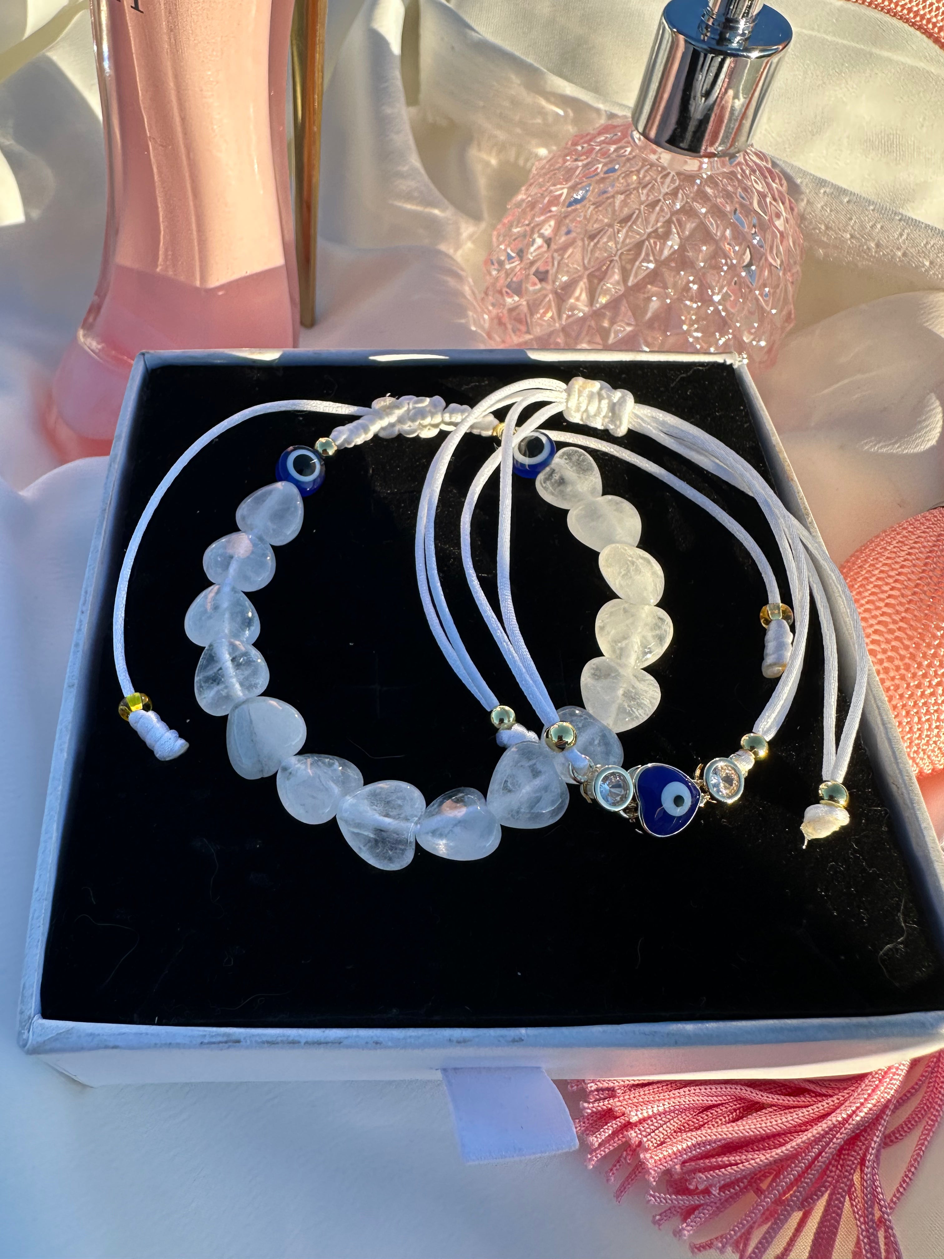 Clarity, Calm, Protection Bracelet Duo