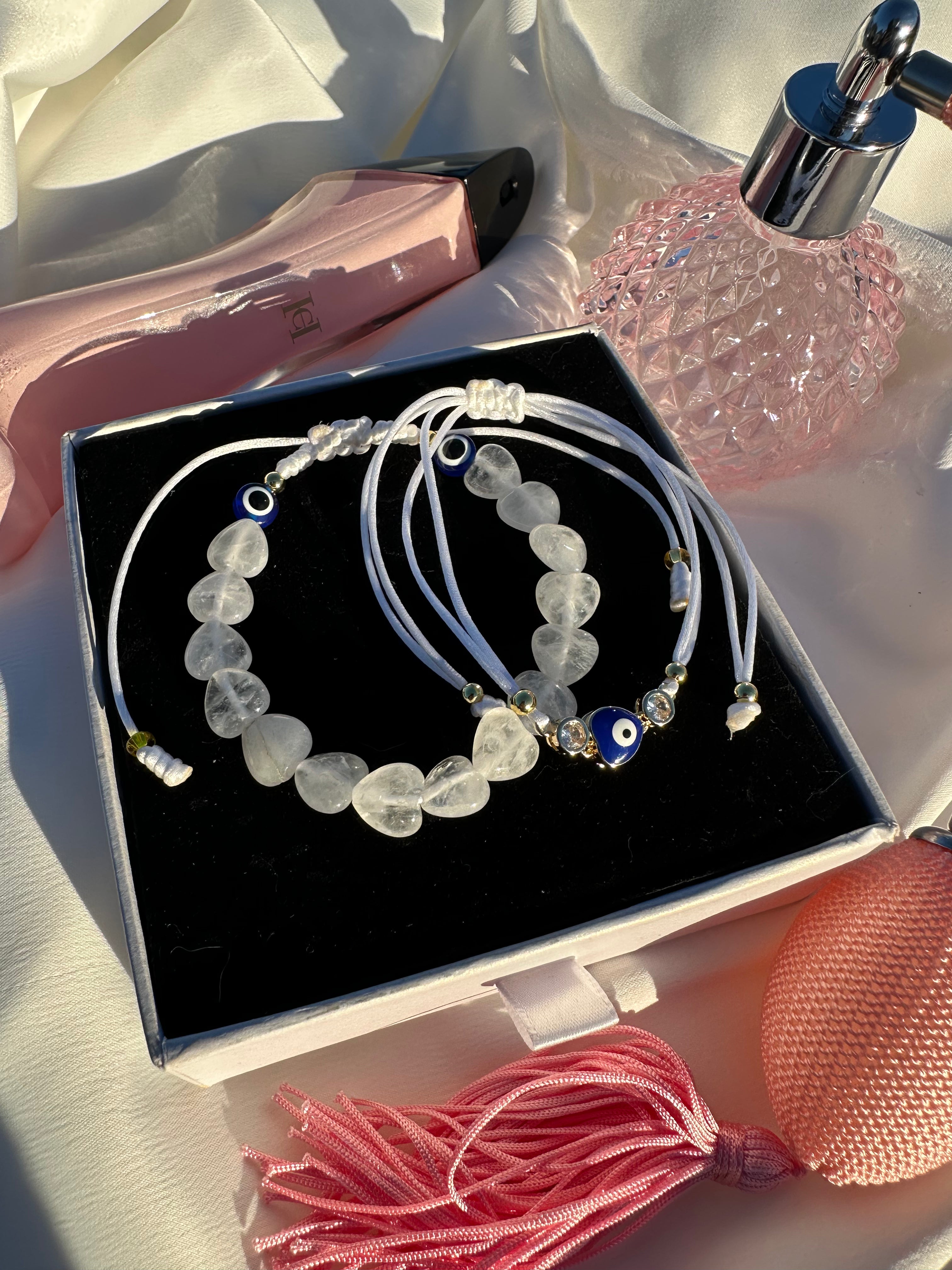 Clarity, Calm, Protection Bracelet Duo