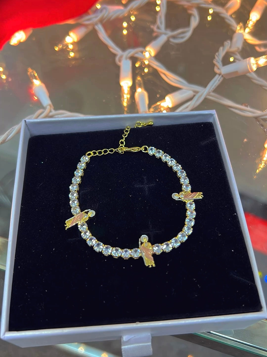 White Rosie Saint Jude Tennis Bracelet