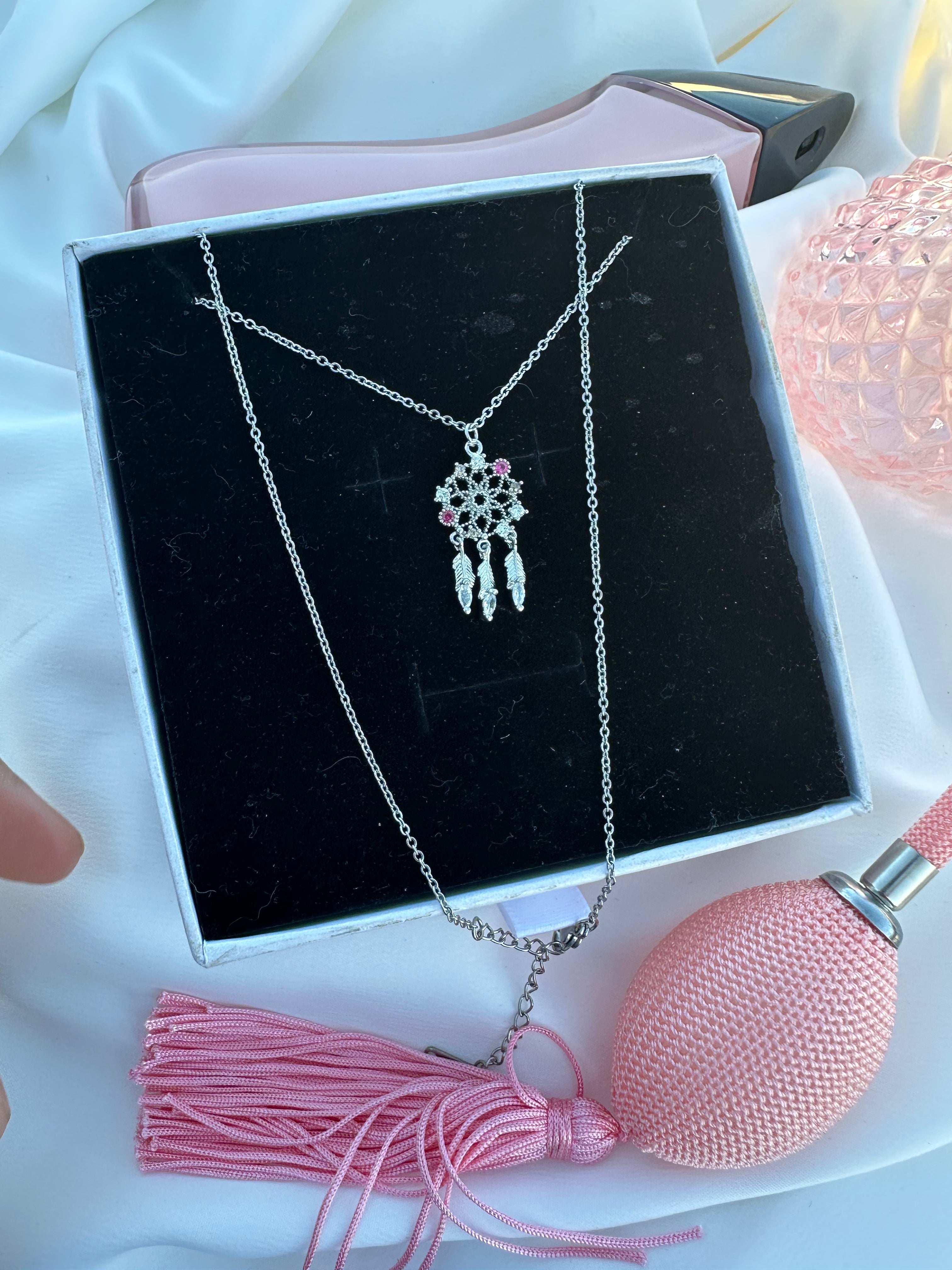 Silver Dreamcatcher Necklace