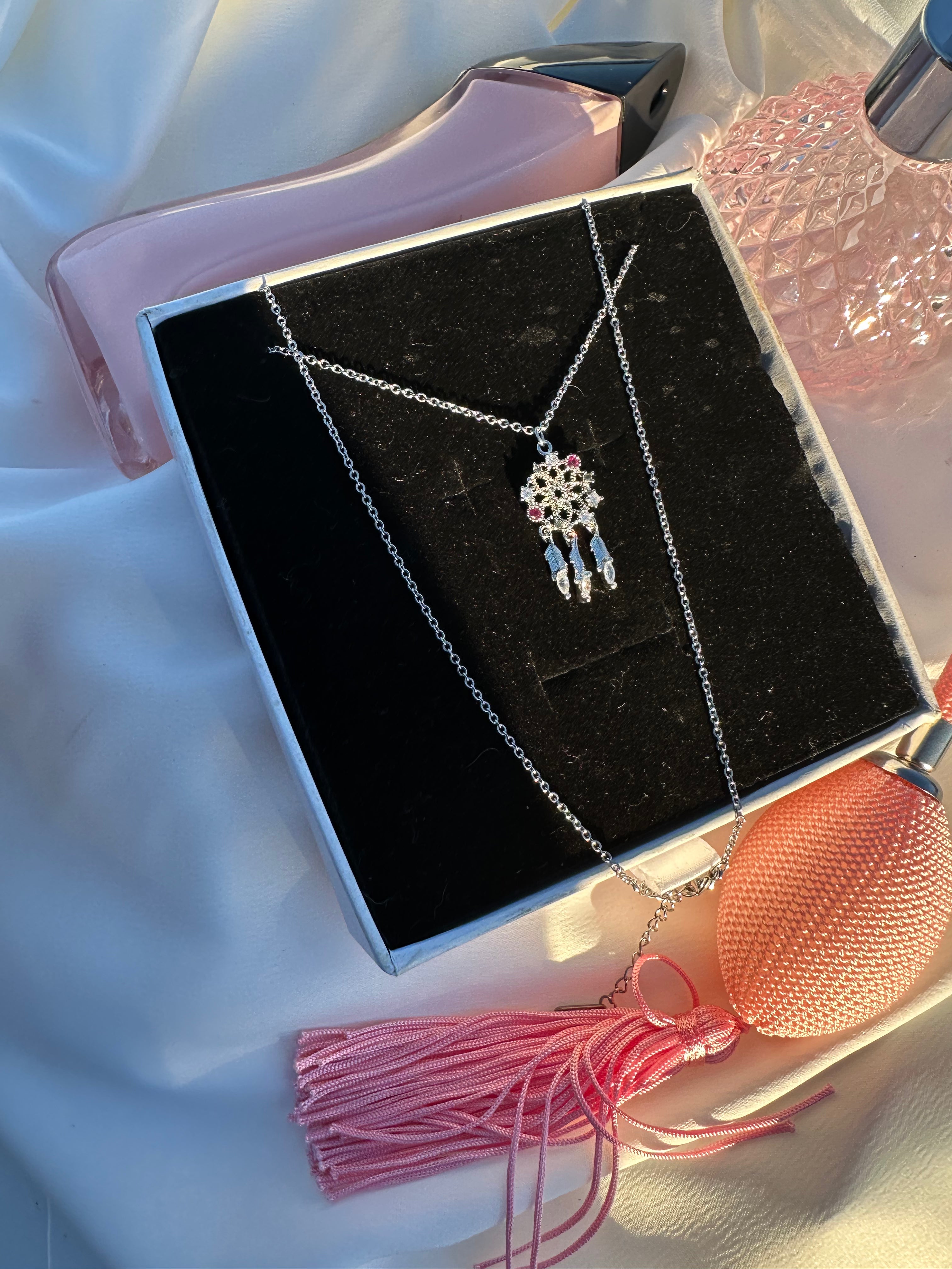 Silver Dreamcatcher Necklace