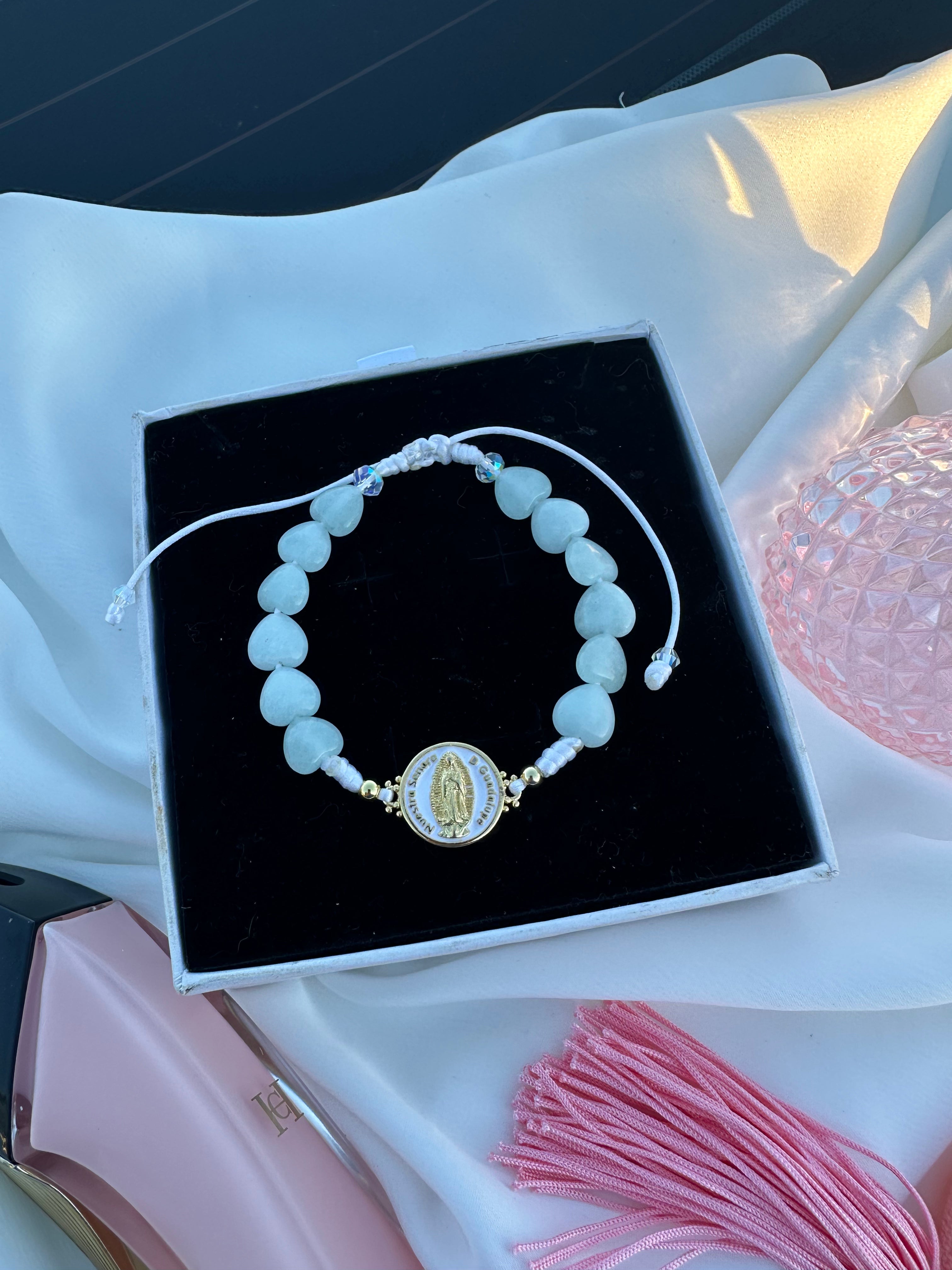 Pulsera Corazón Aguamarina