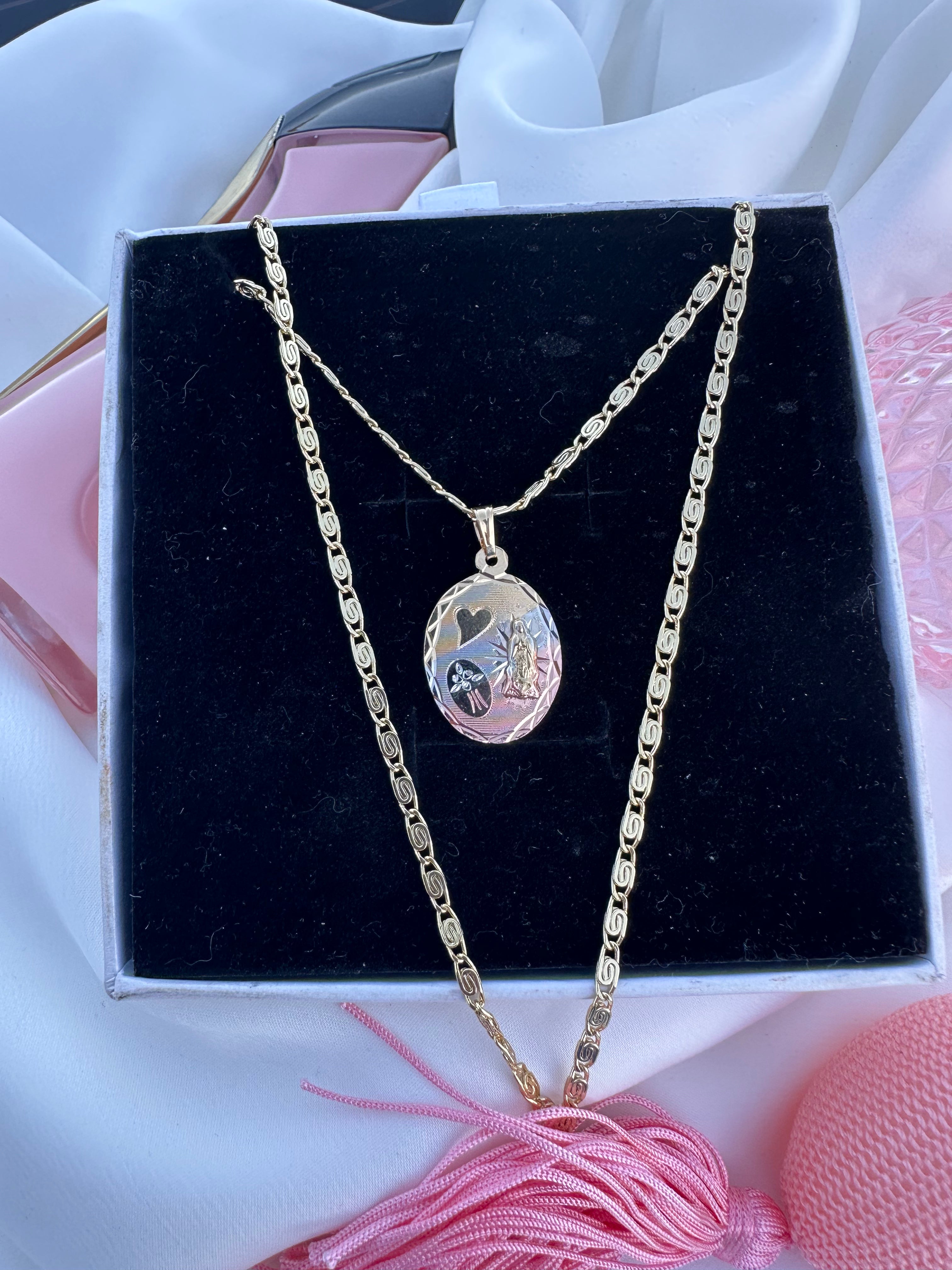 Gold Filled: Virgen de Guadalupe Necklace