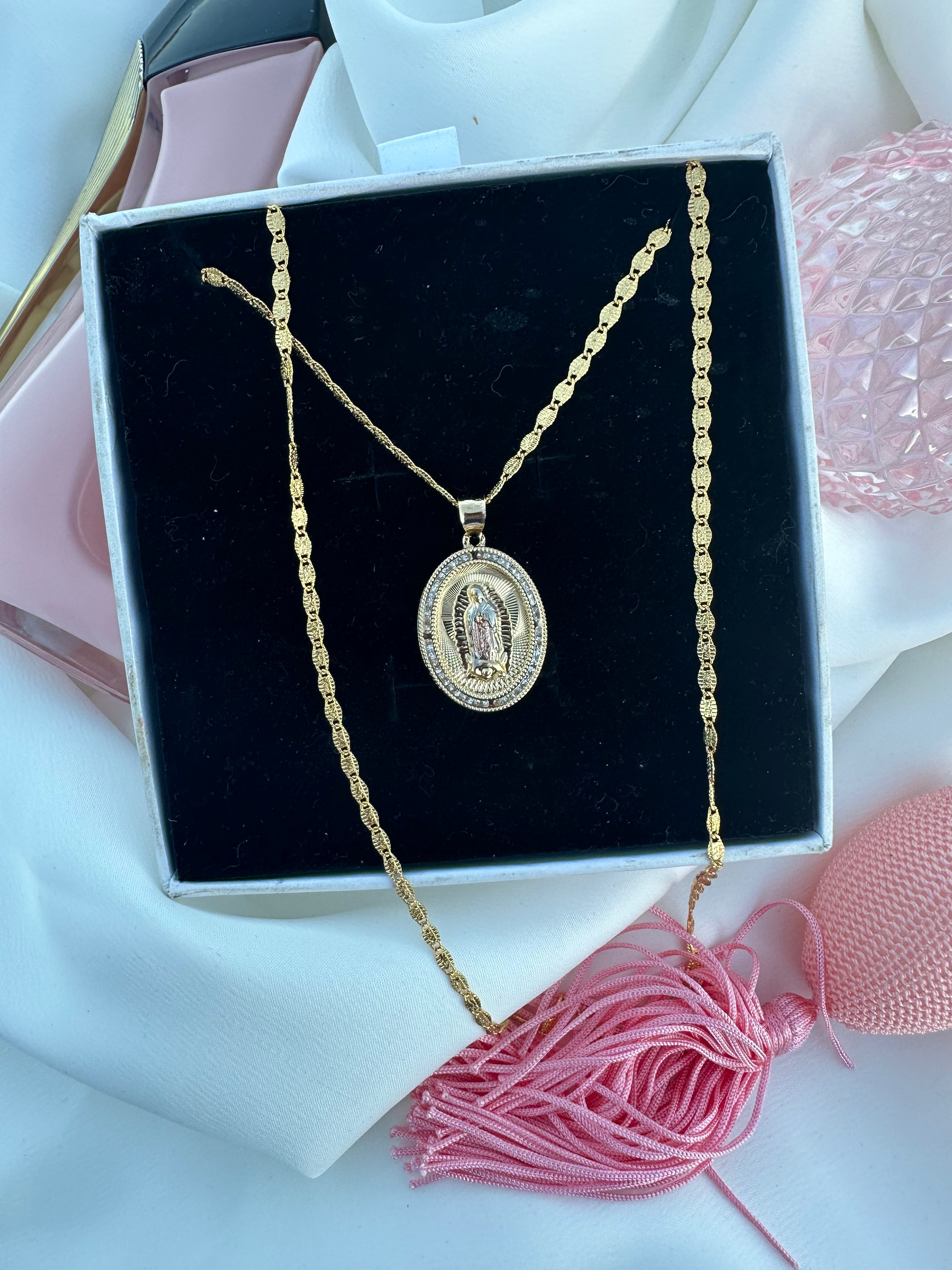 Gold Filled: Lady of Guadalupe Necklace