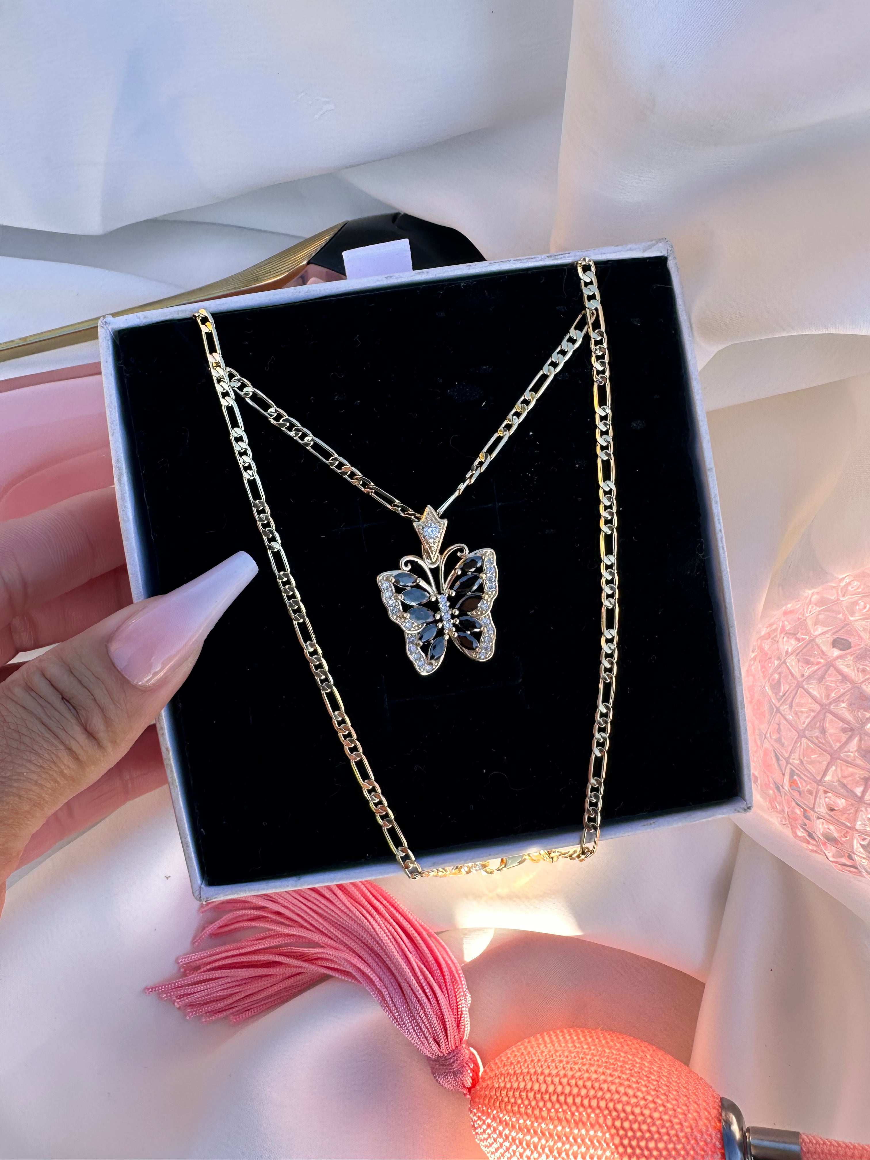 Midnight Butterfly Necklace