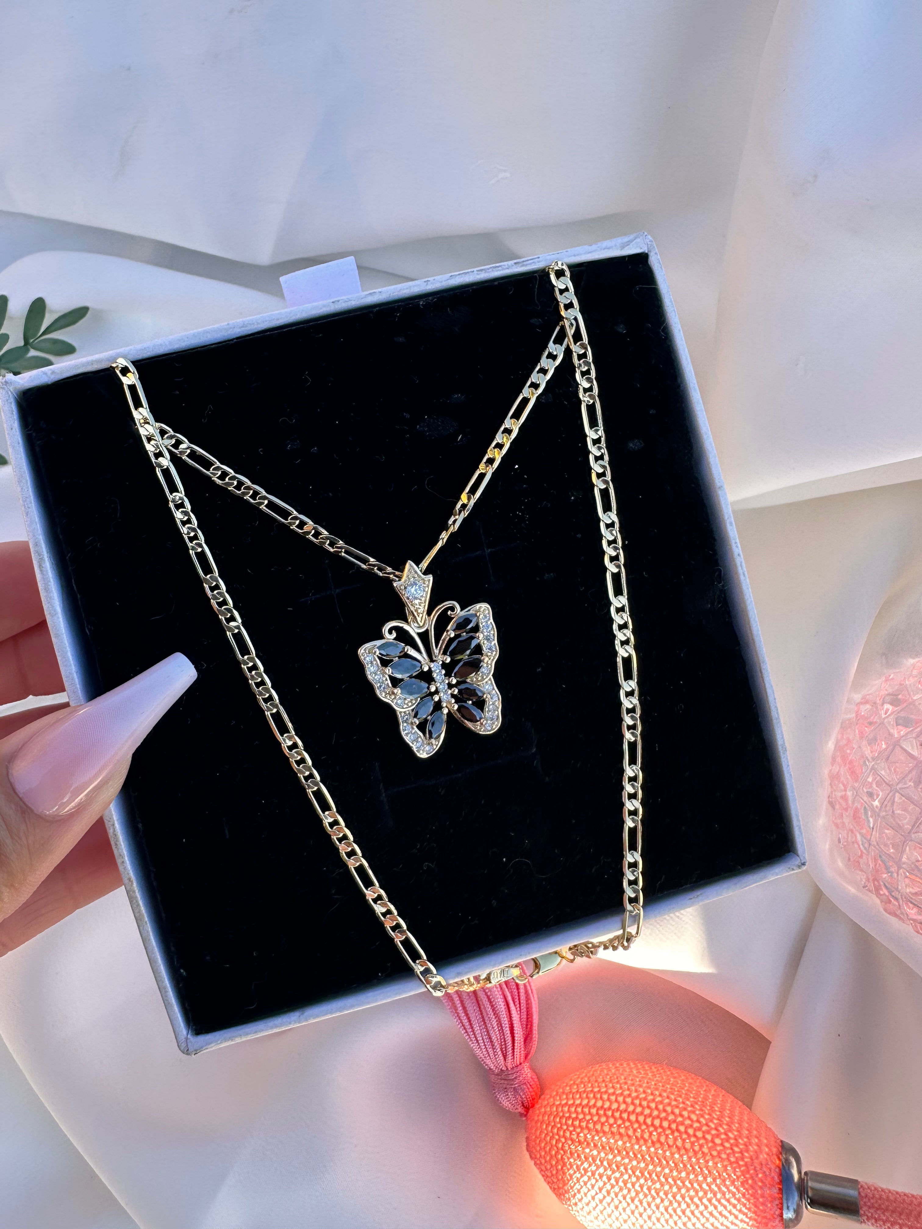 Midnight Butterfly Necklace