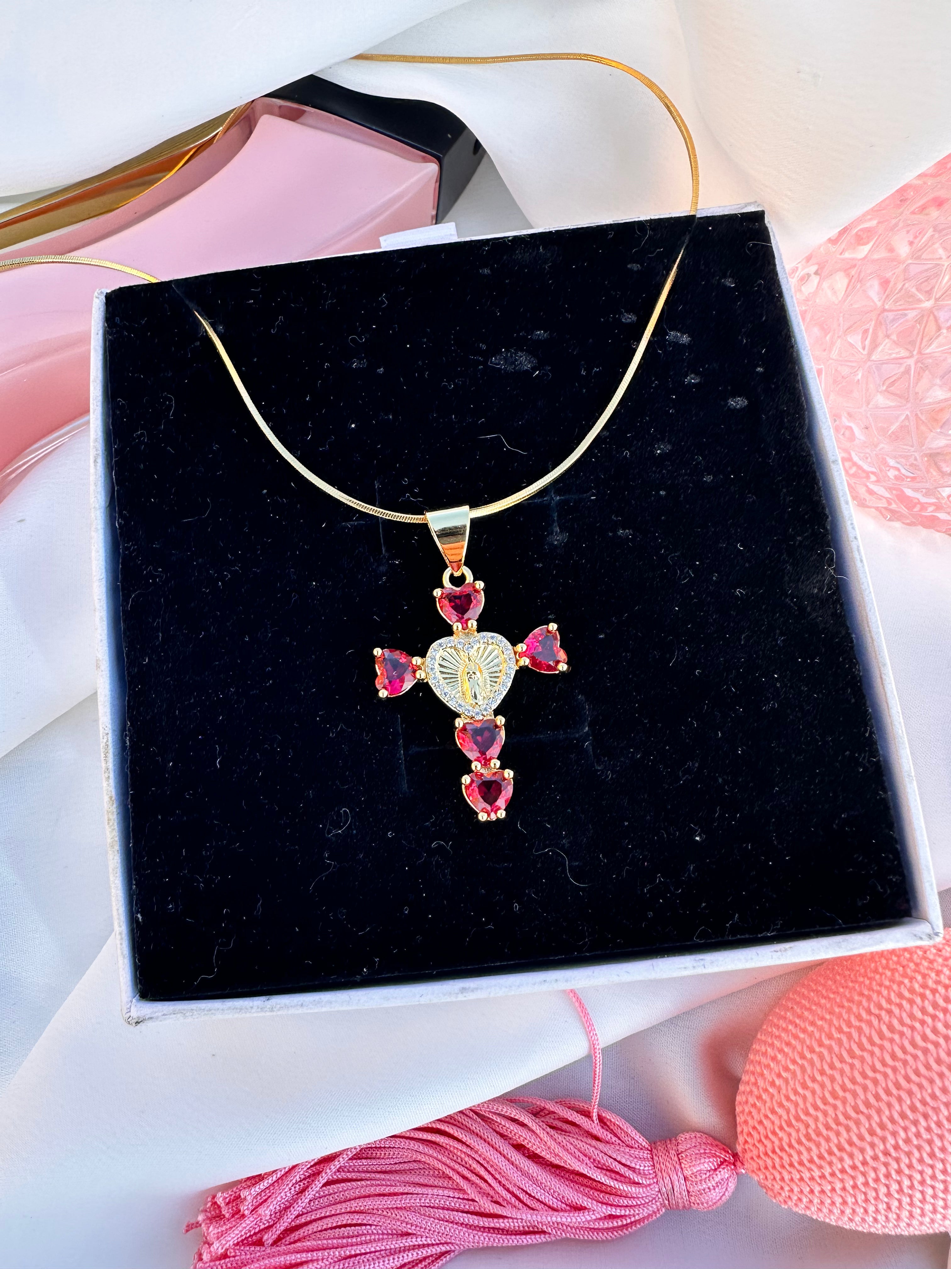 Amor de la Virgencita Cross Necklace