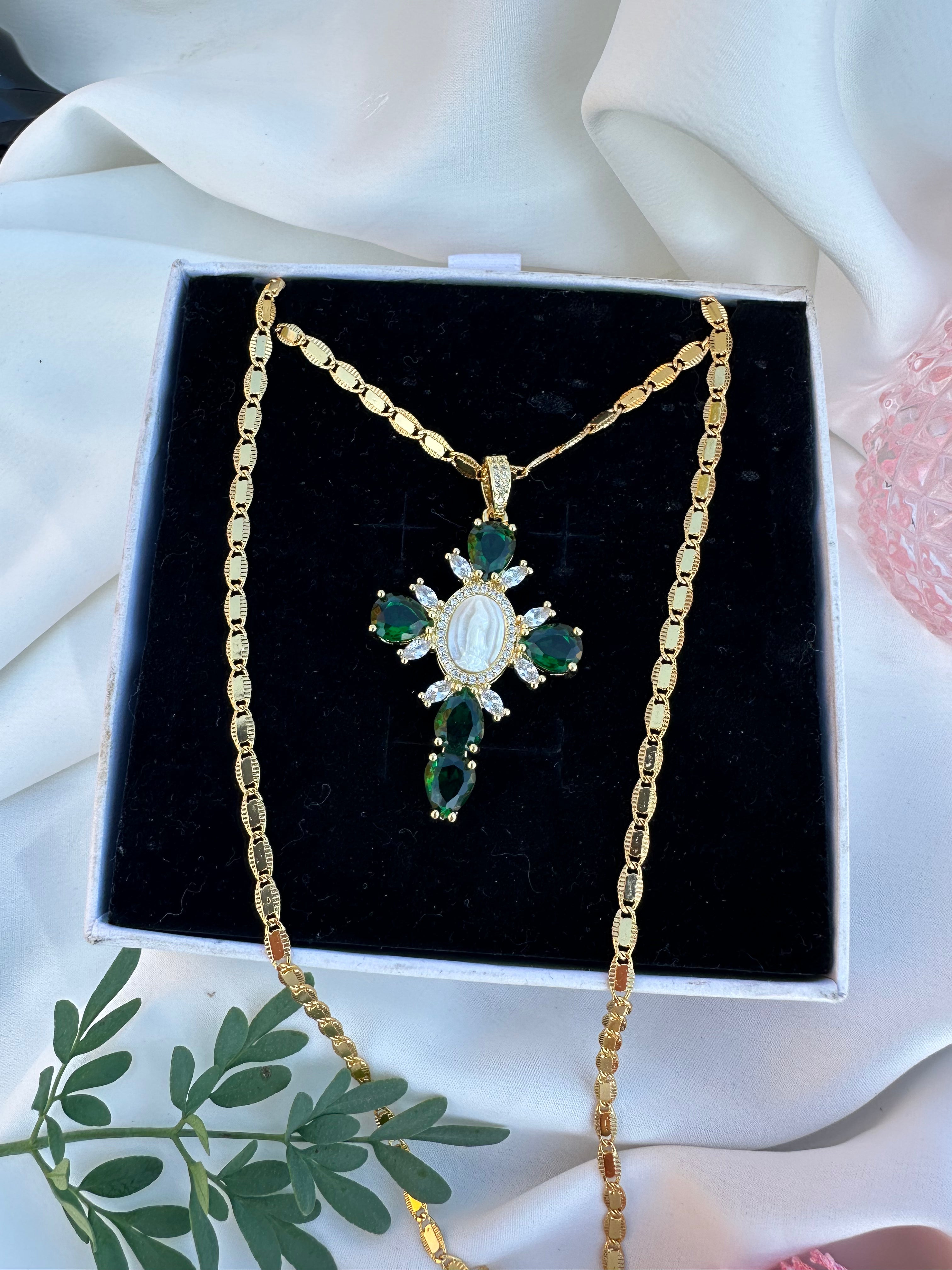 Lady de Guadalupe Cross Necklace