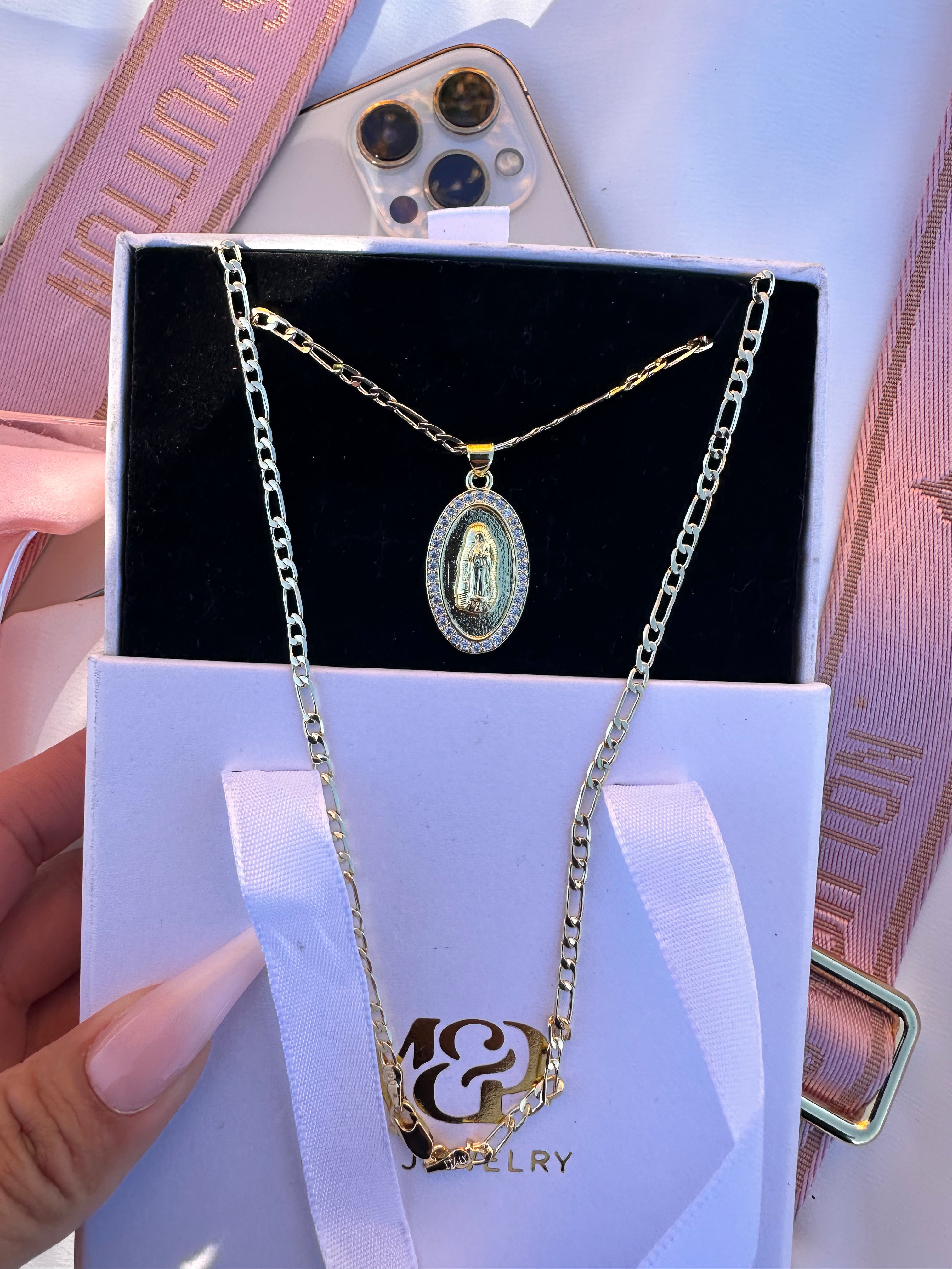 Virgin Mary Oval Necklace