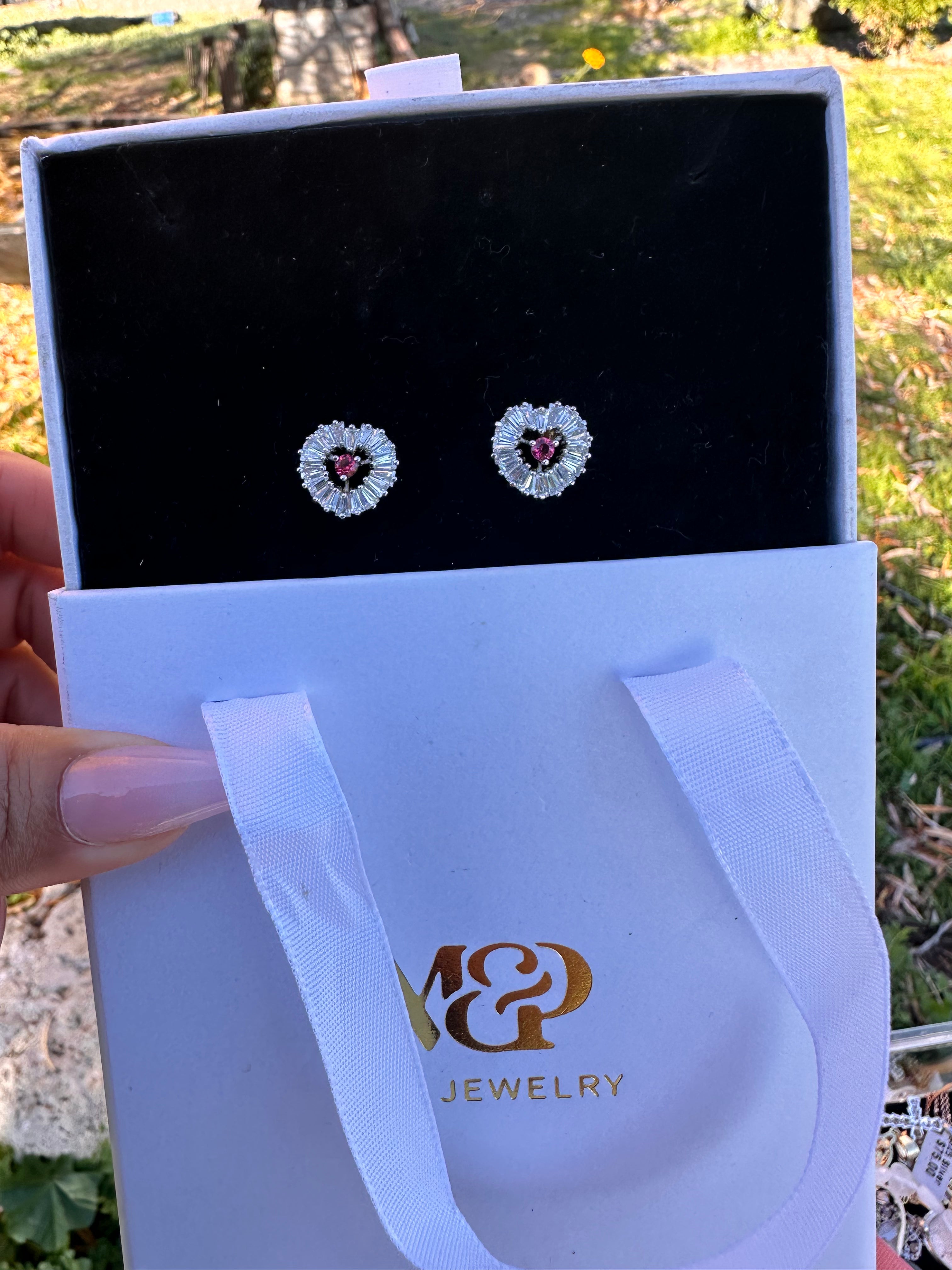 Crystal Heart Earrings