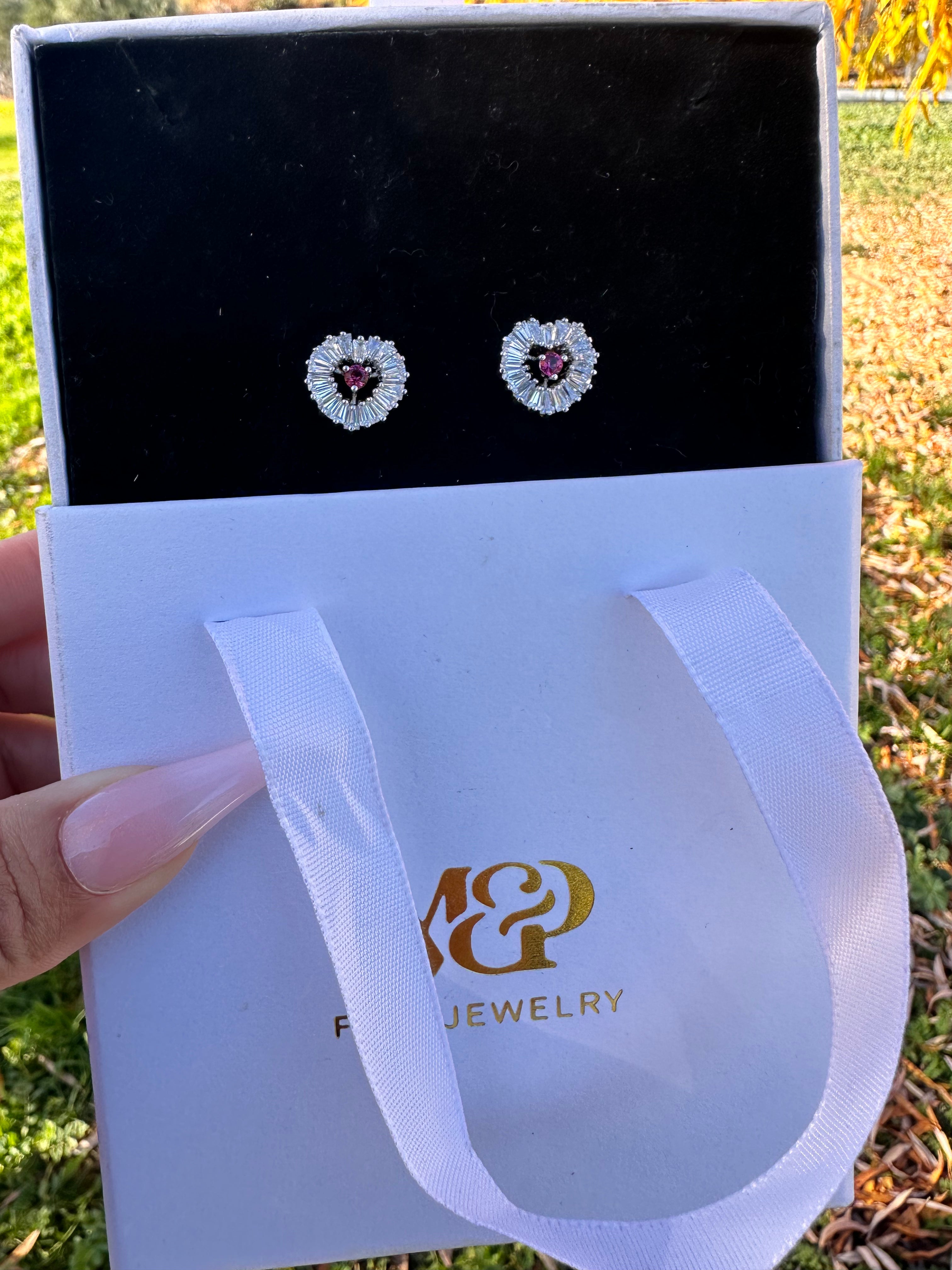Crystal Heart Earrings