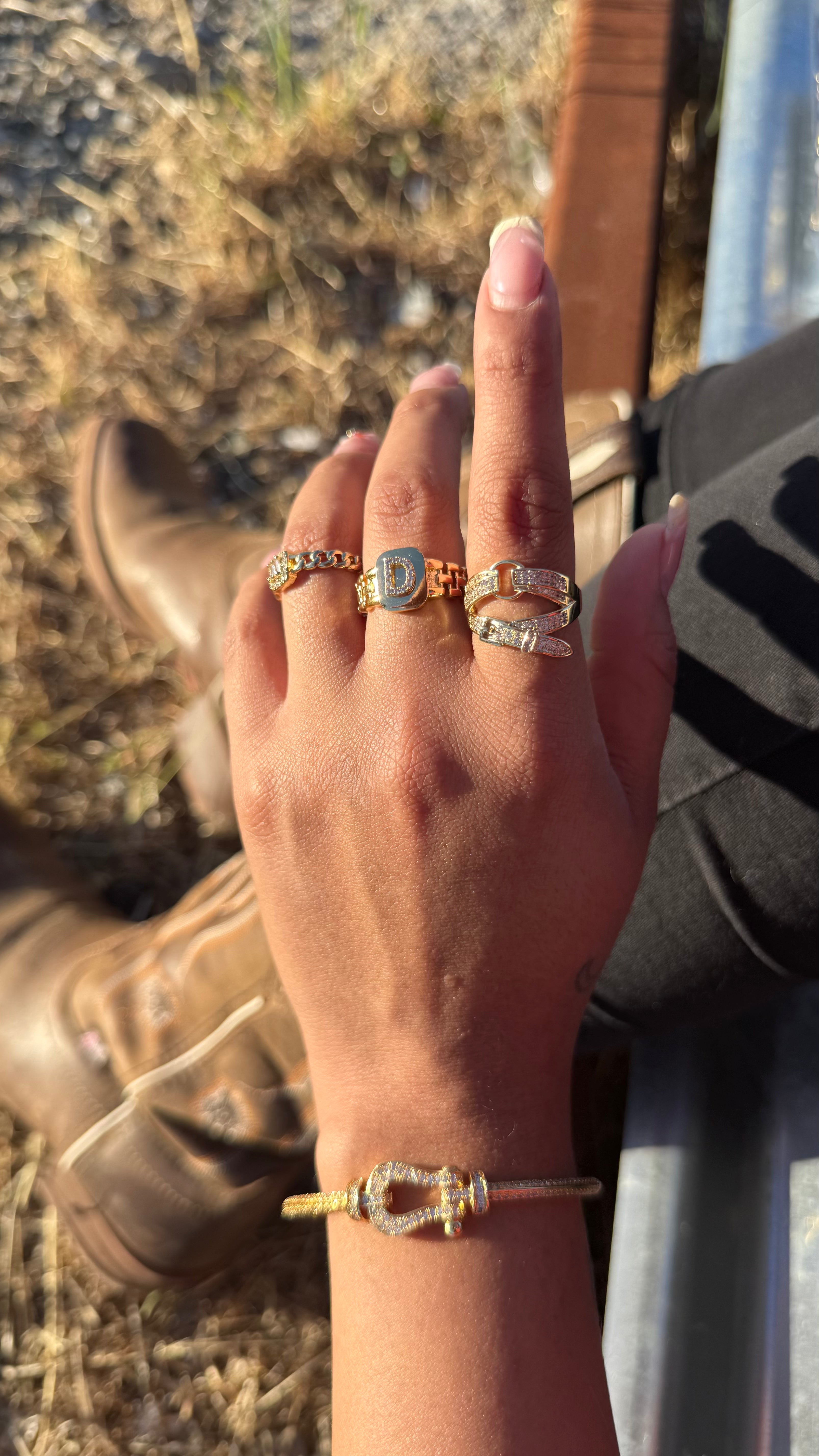 Cuban Initial Ring