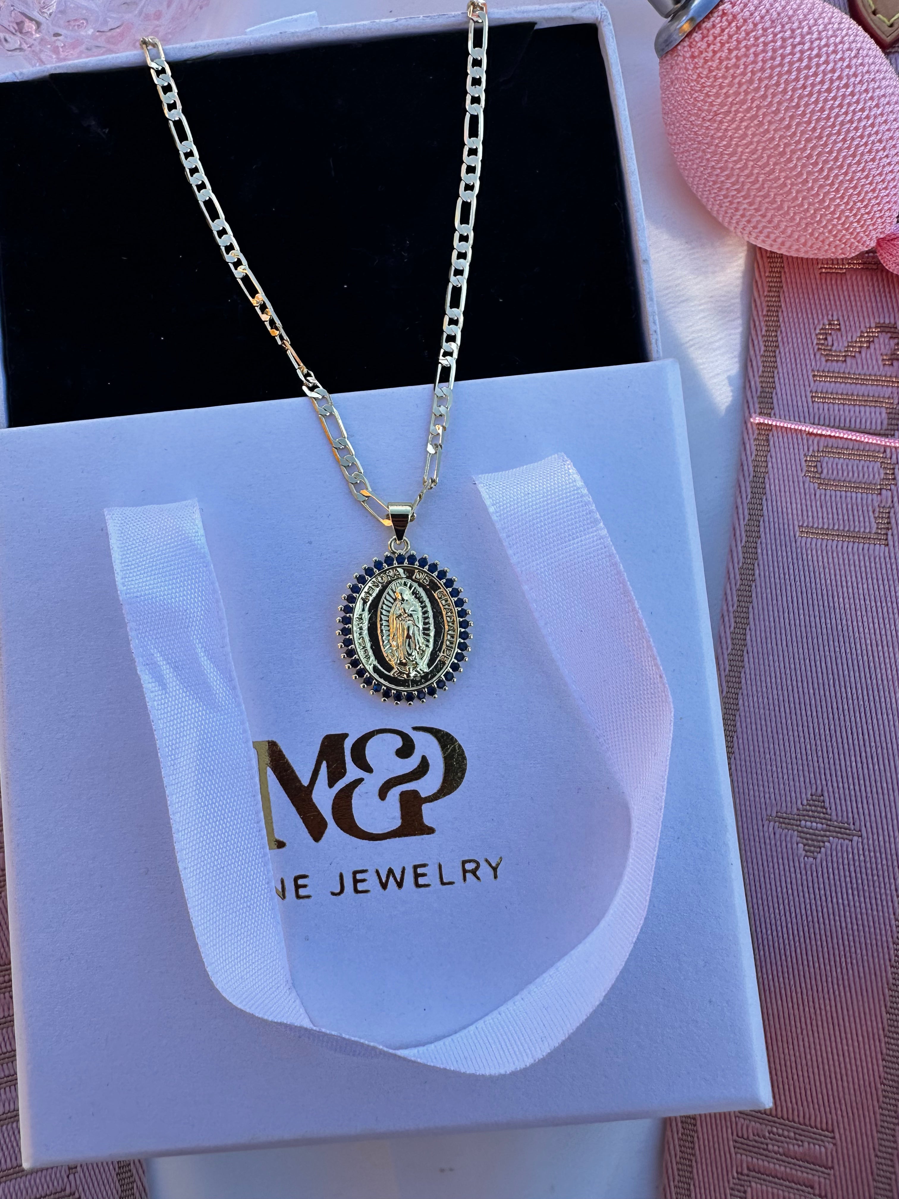 Lady of Guadalupe Navy Necklace