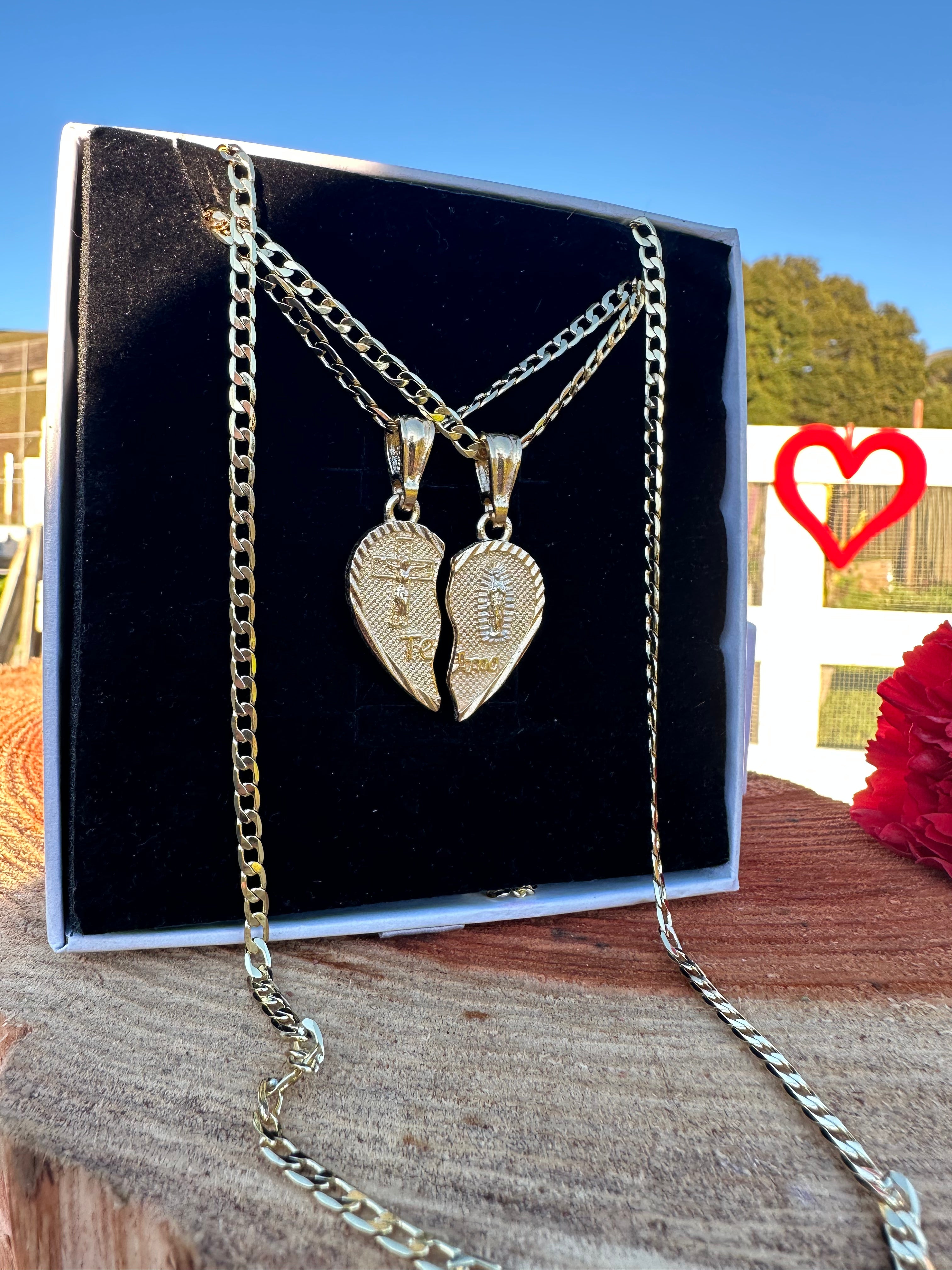 Corazón Bendito Couple Necklaces - Matching