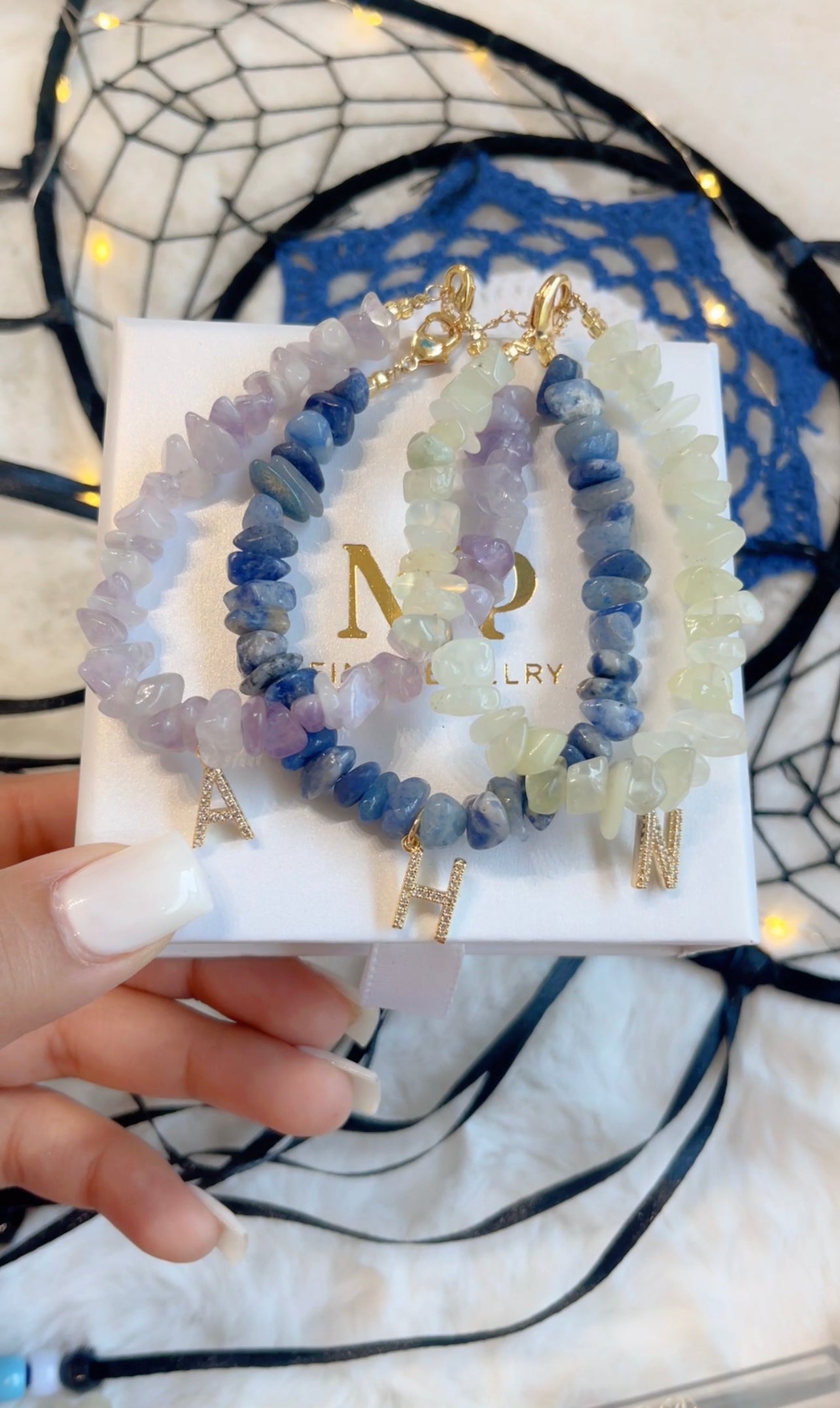 Initial Sodalite Bracelet