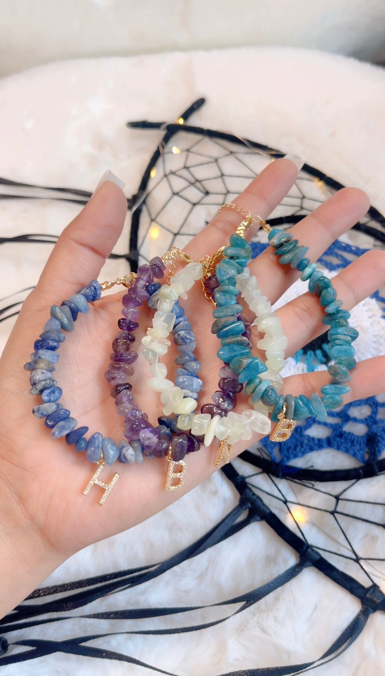 Initial Sodalite Bracelet