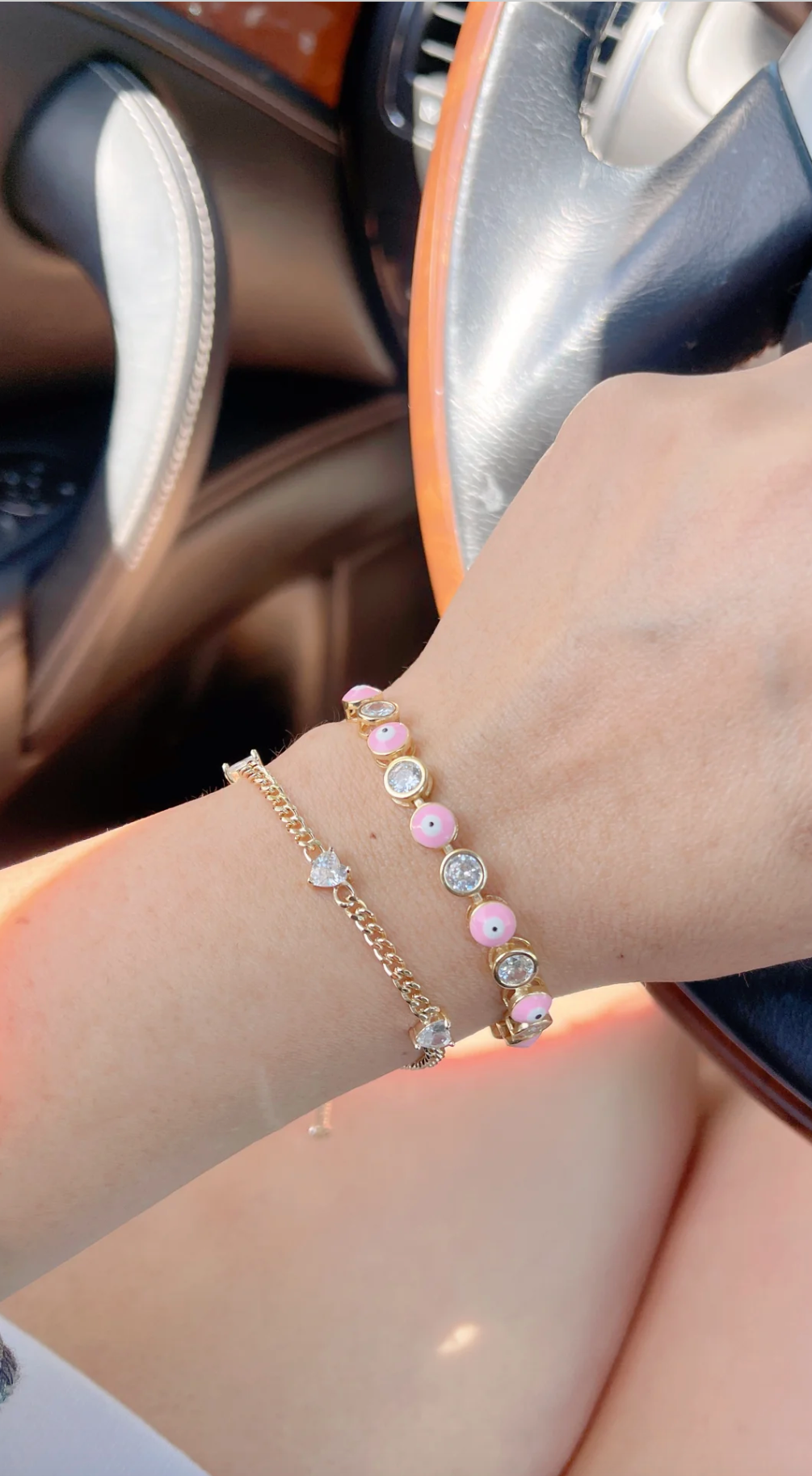 Pulsera Slide Mal de Ojo Azul Bebé