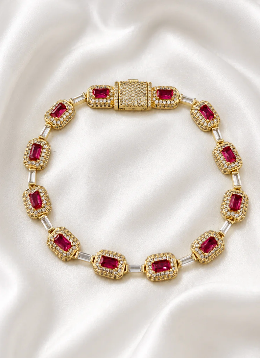 Scarlet Tennis Bracelet