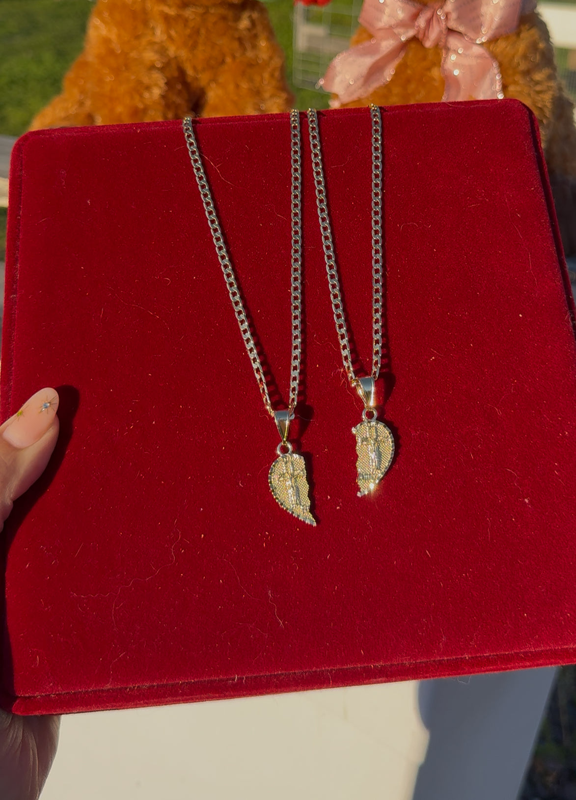 Te Amo Cross Necklaces - Matching