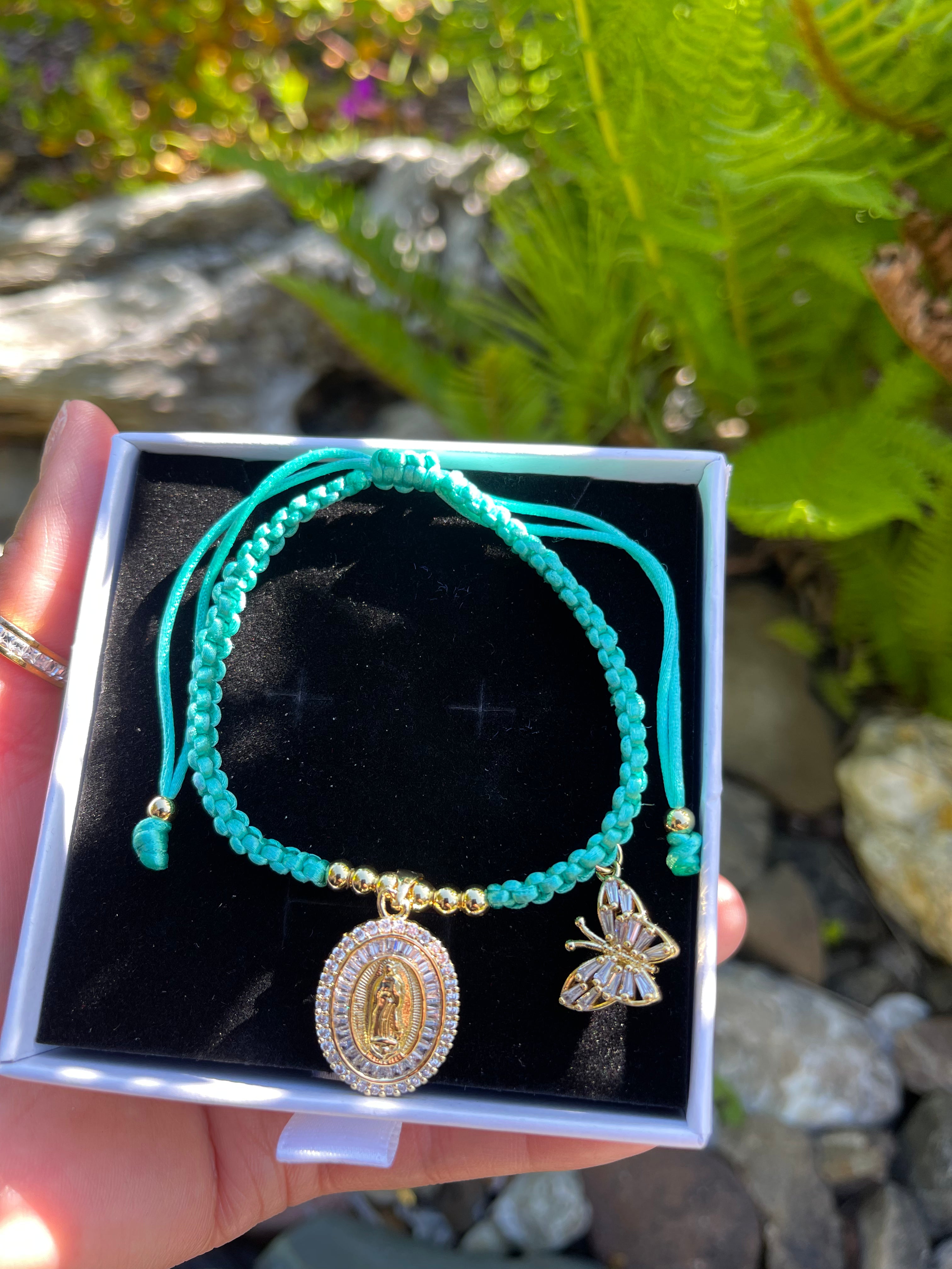 Pulsera María Protección Aguamarina